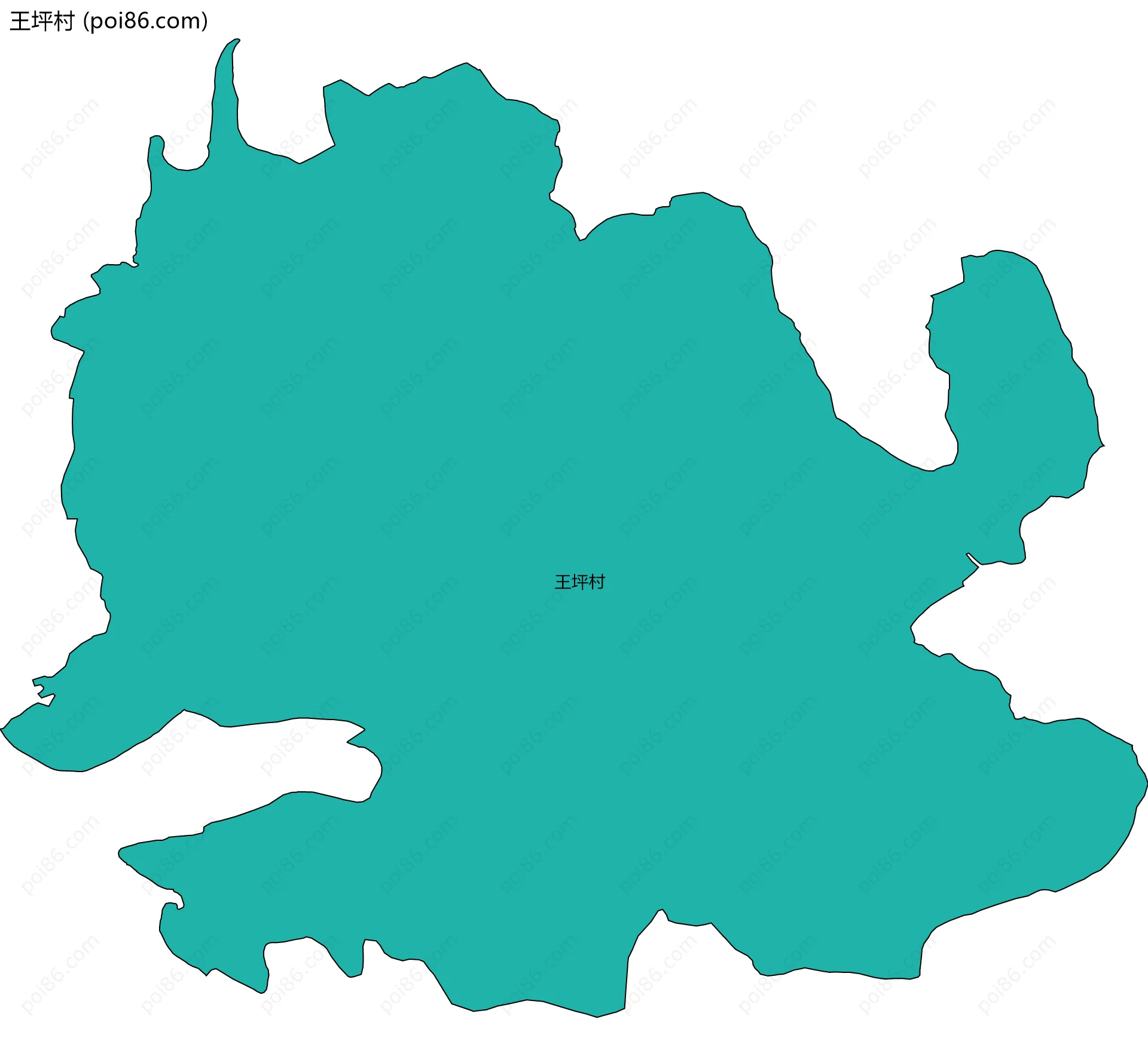 王坪村边界地图