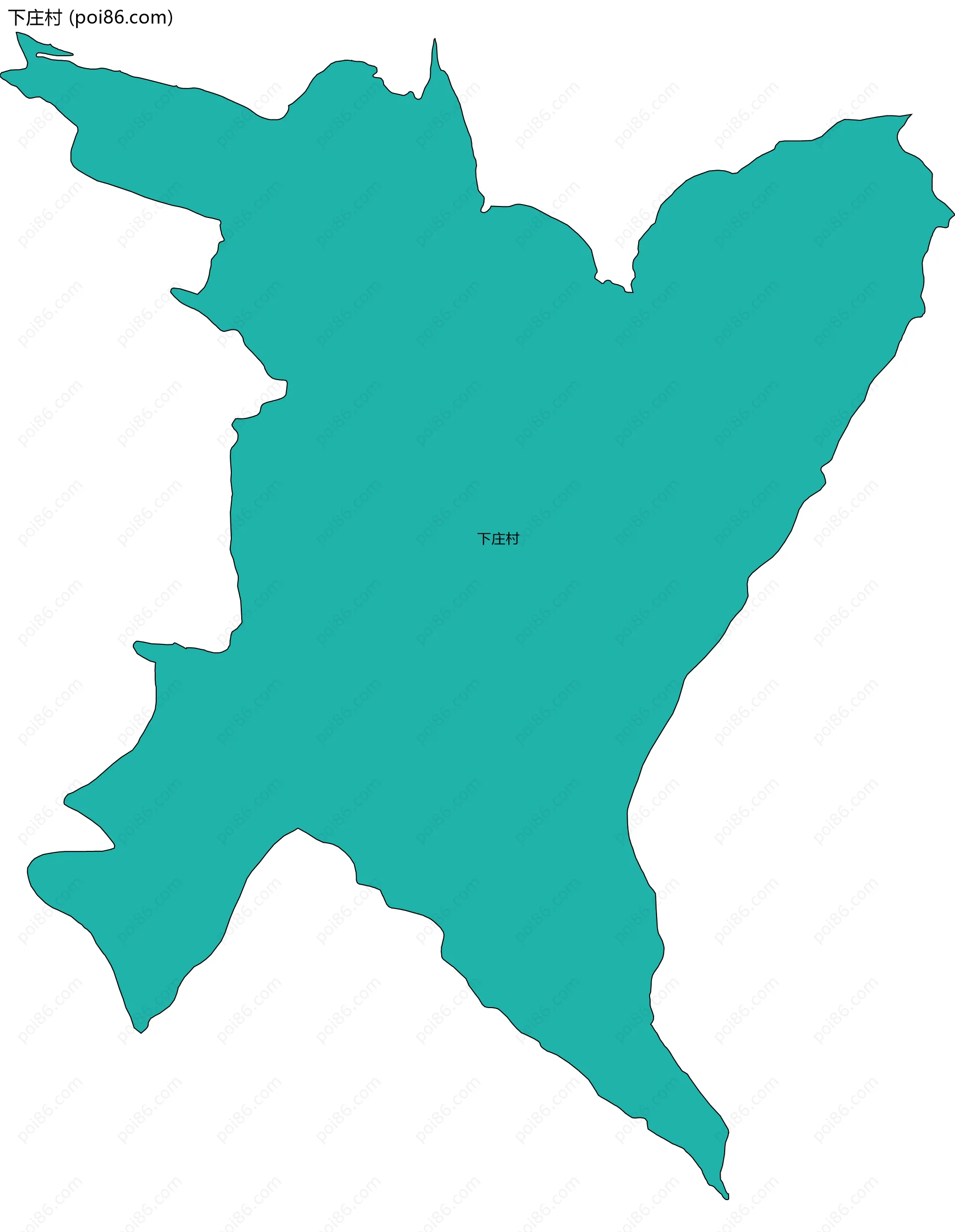 下庄村边界地图