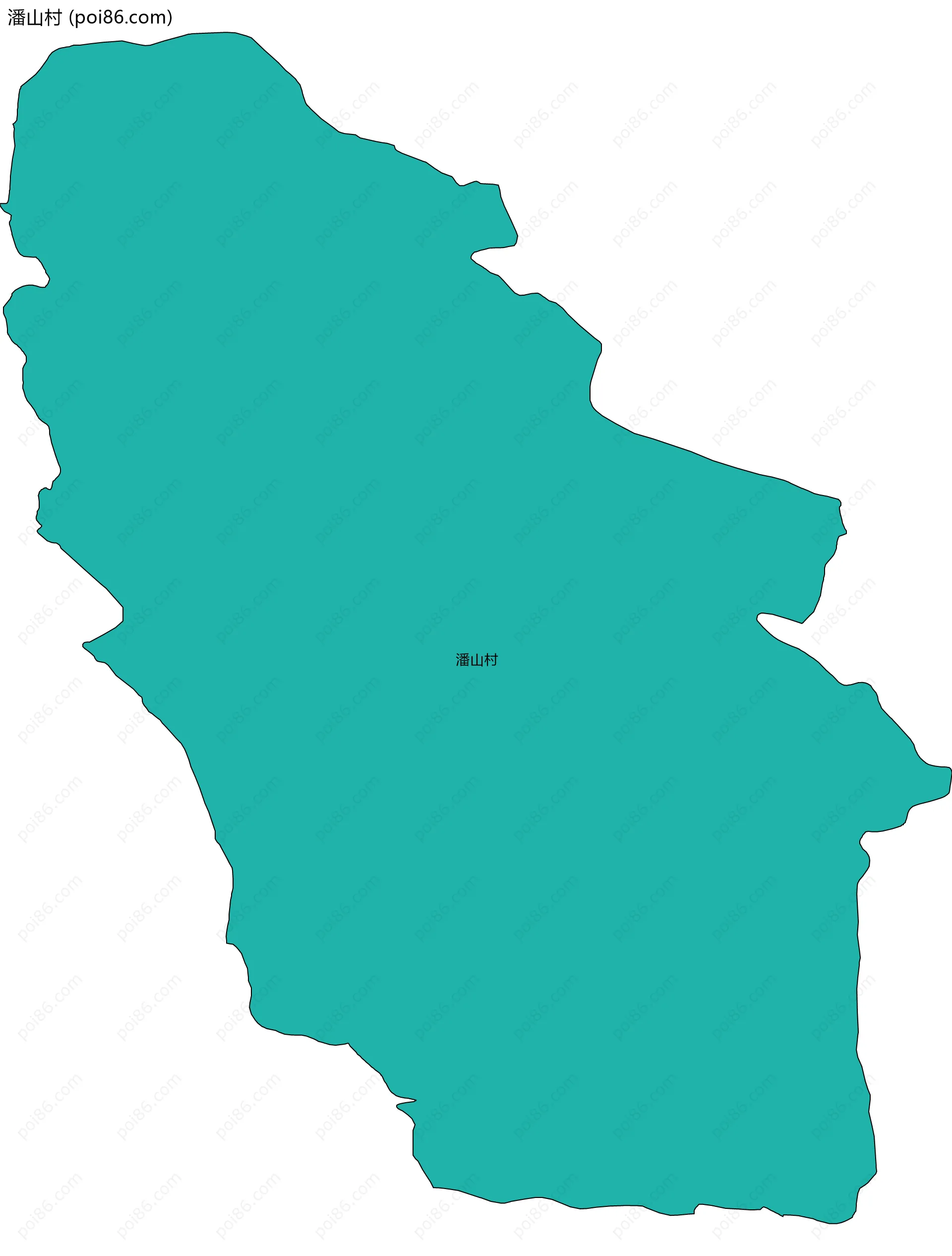 潘山村边界地图