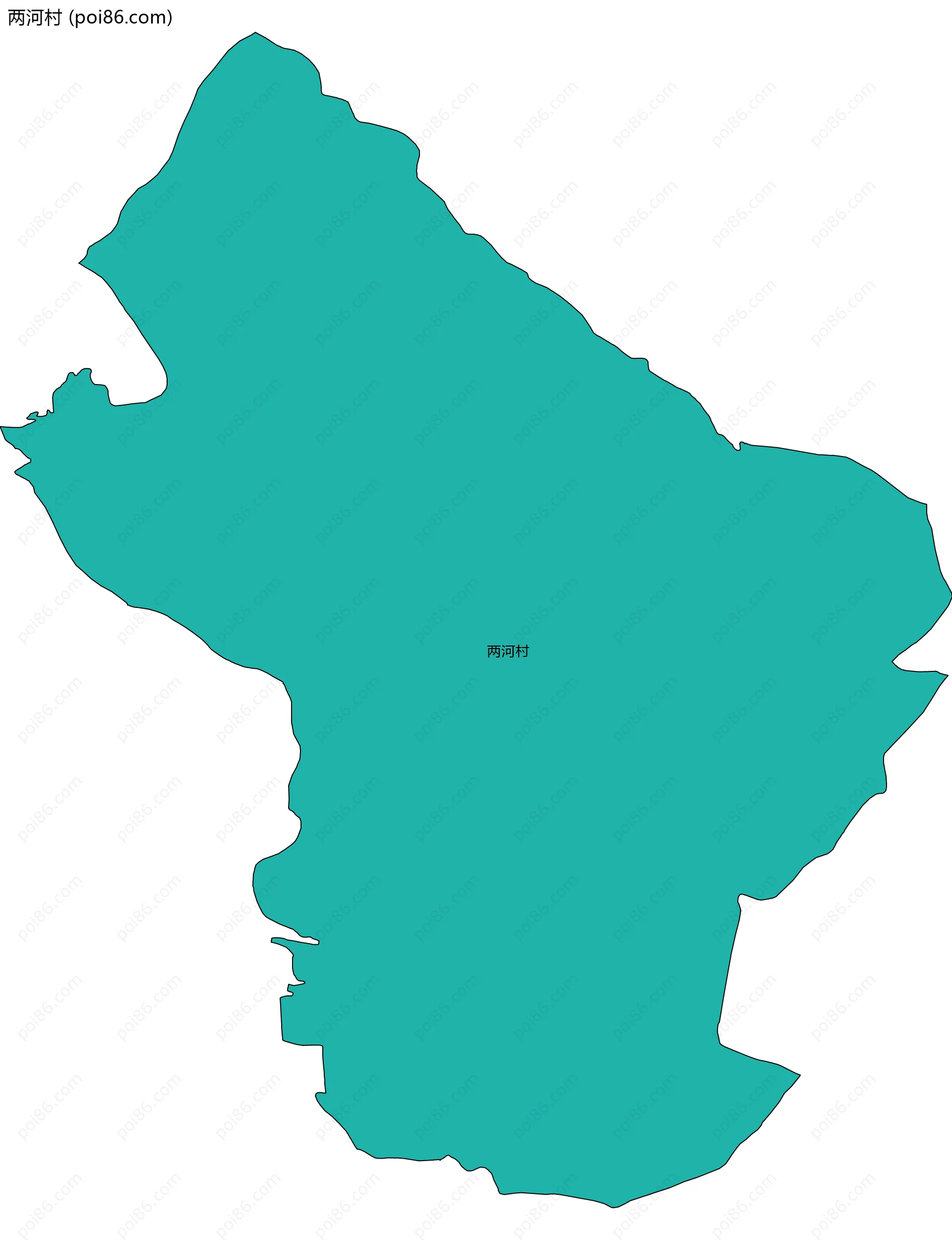 两河村边界地图