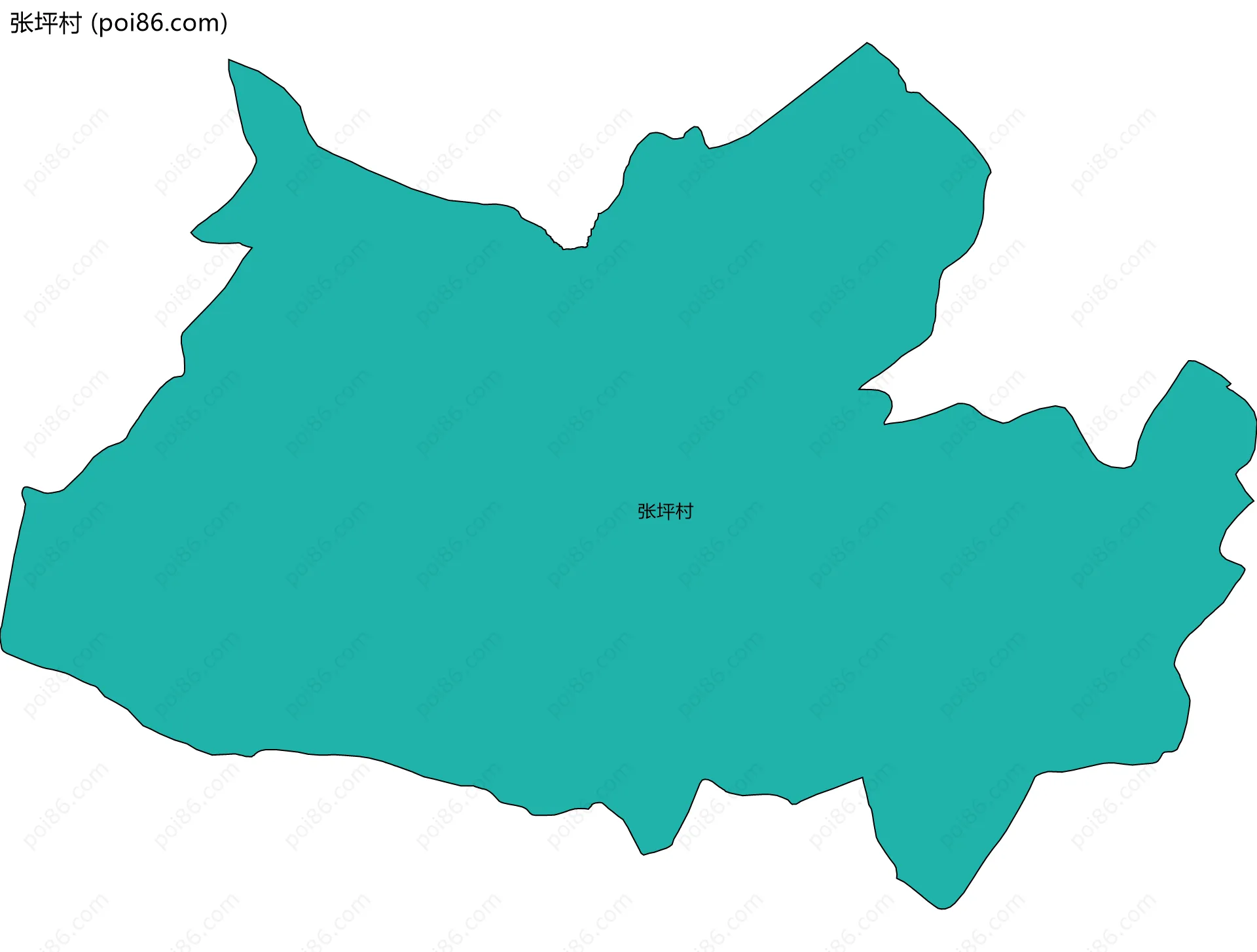 张坪村边界地图