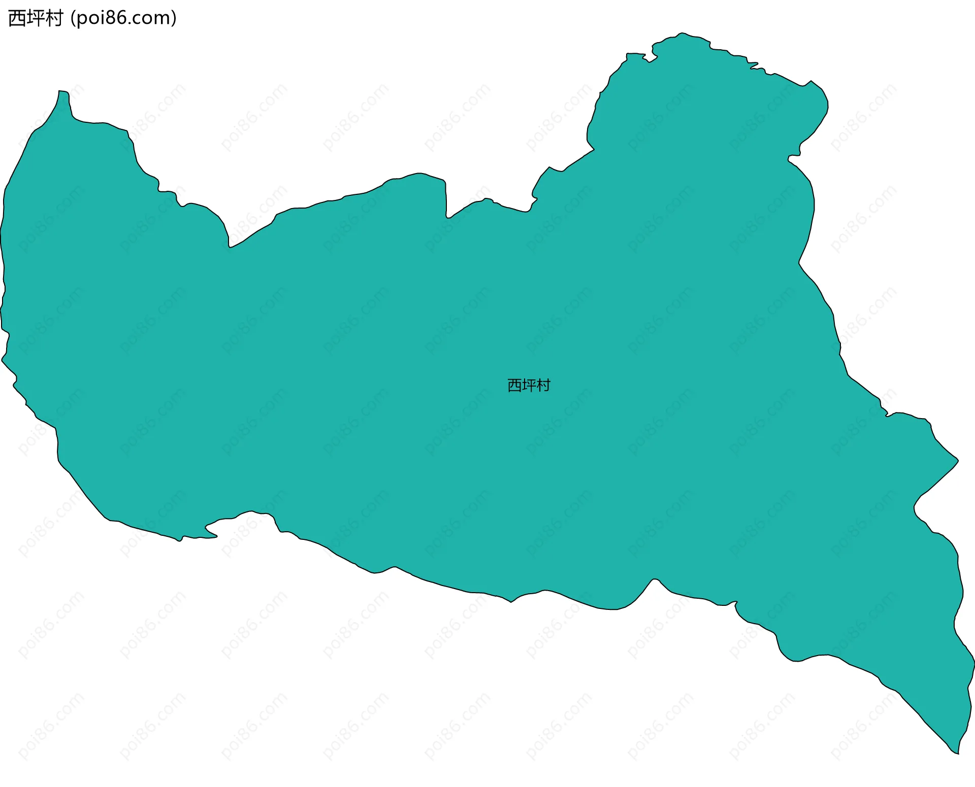 西坪村边界地图