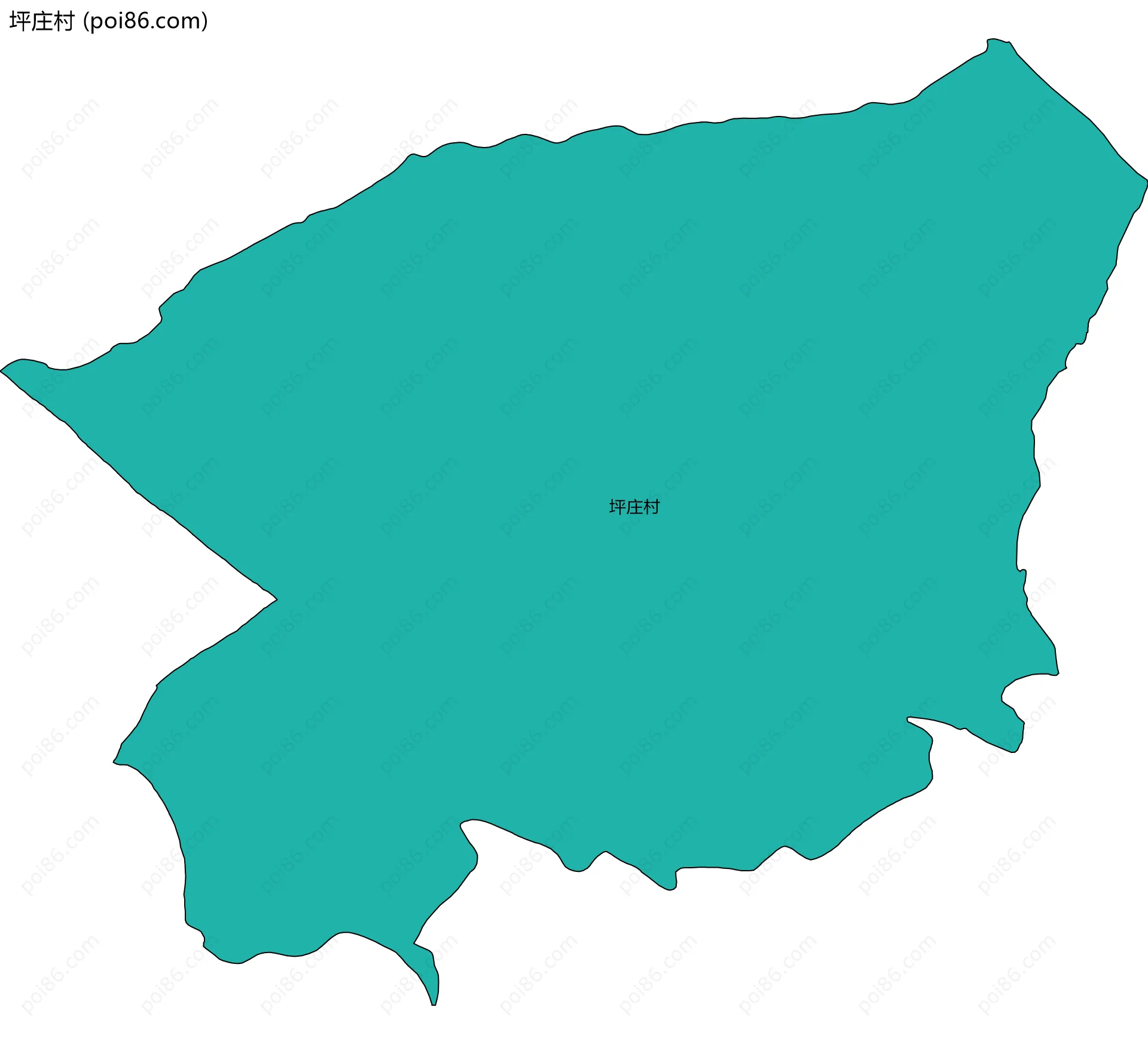 坪庄村边界地图