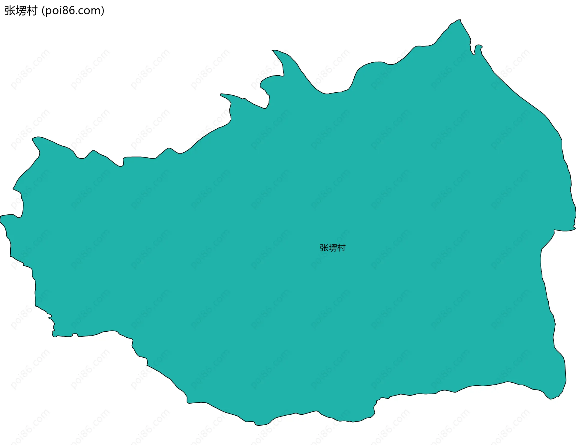 张塄村边界地图