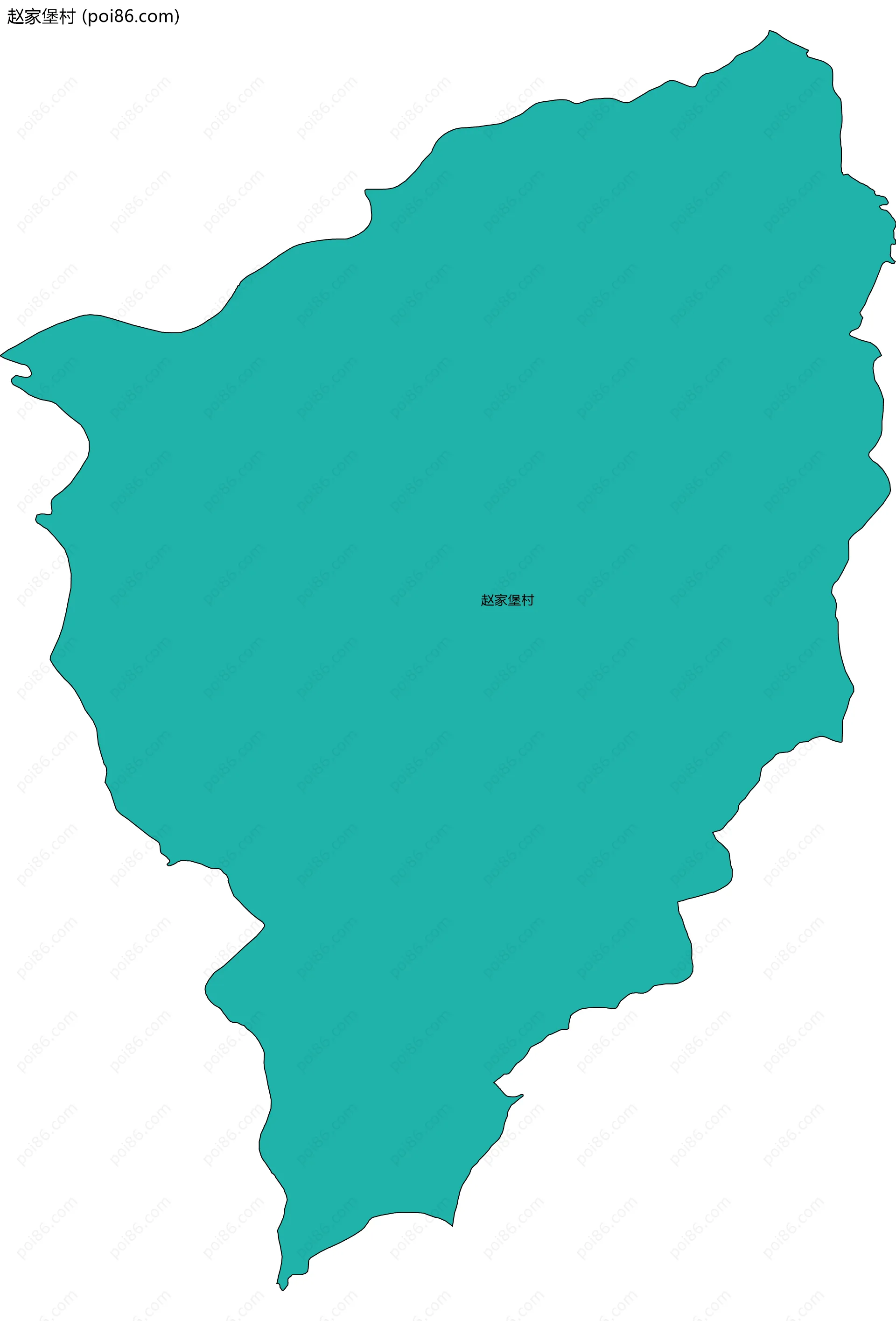 赵家堡村边界地图