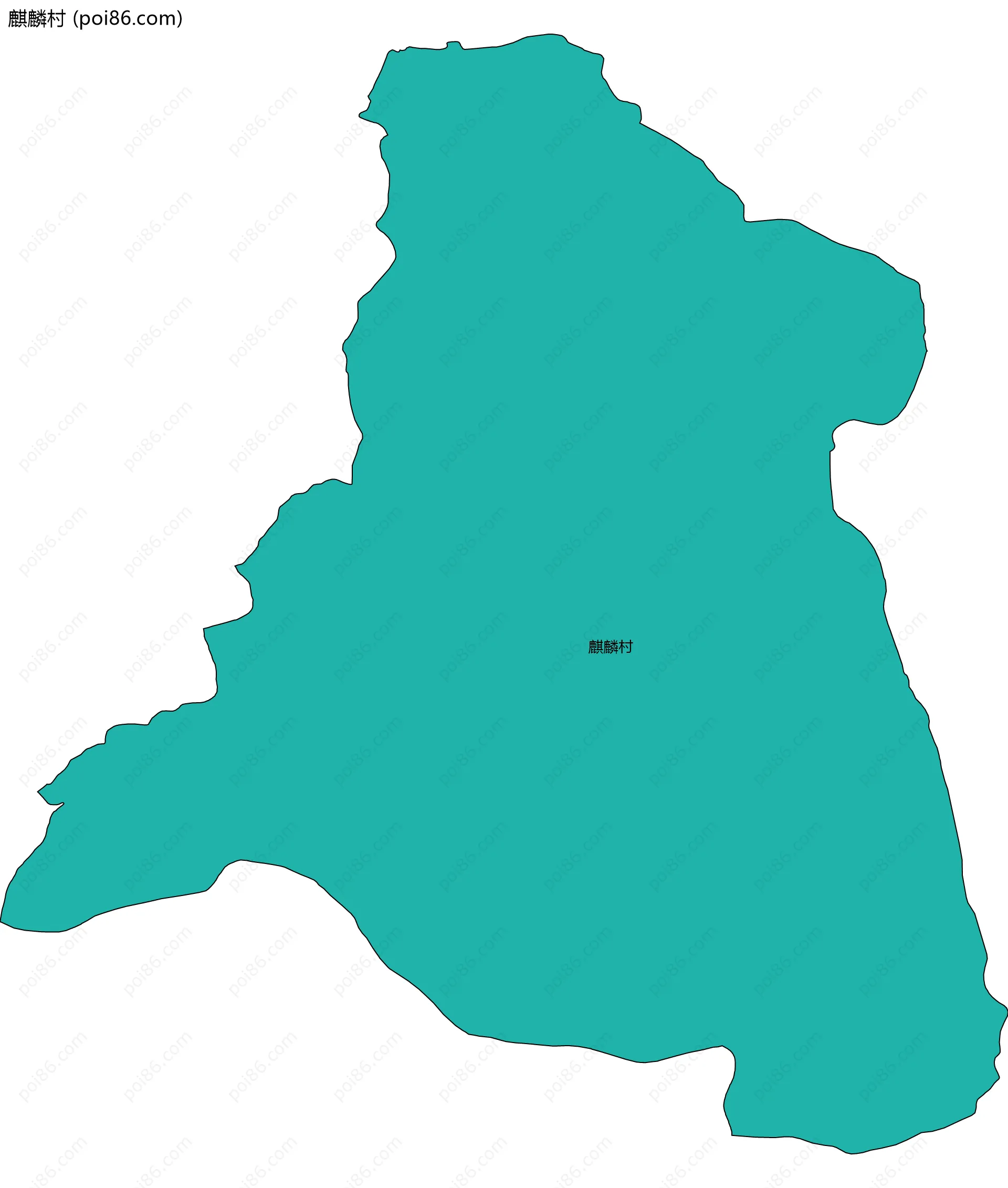 麒麟村边界地图