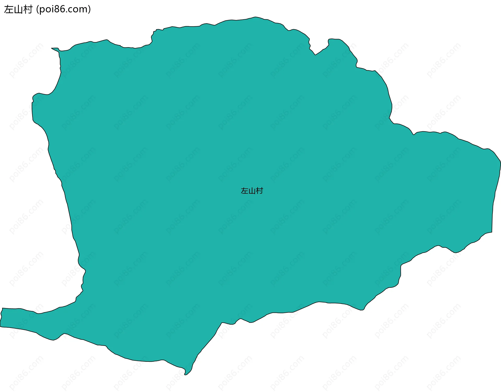左山村边界地图