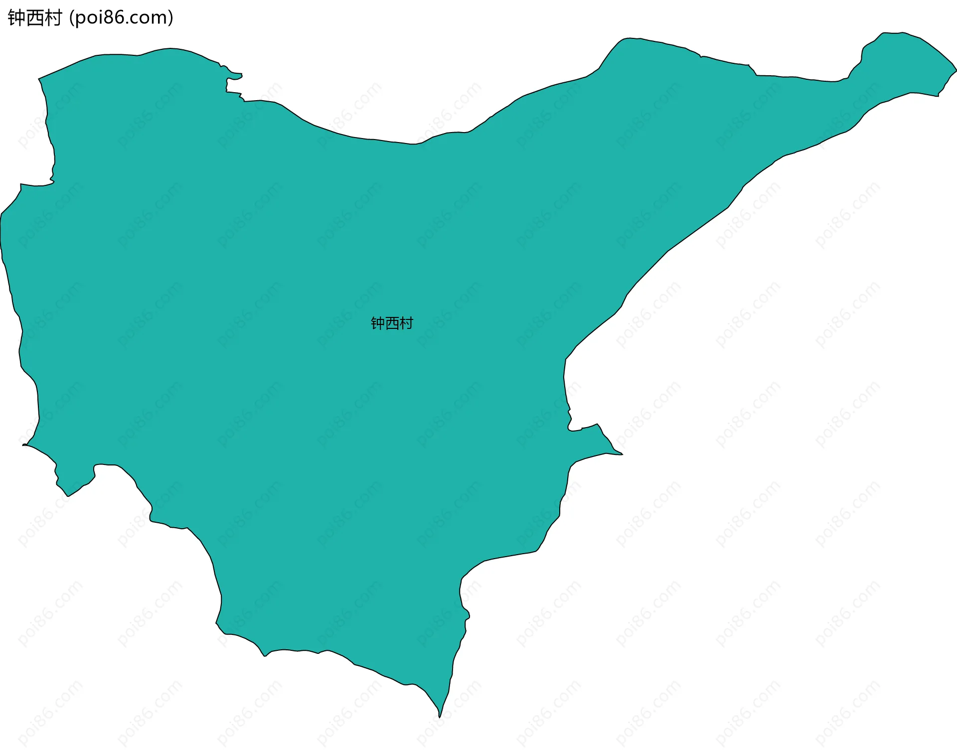 钟西村边界地图