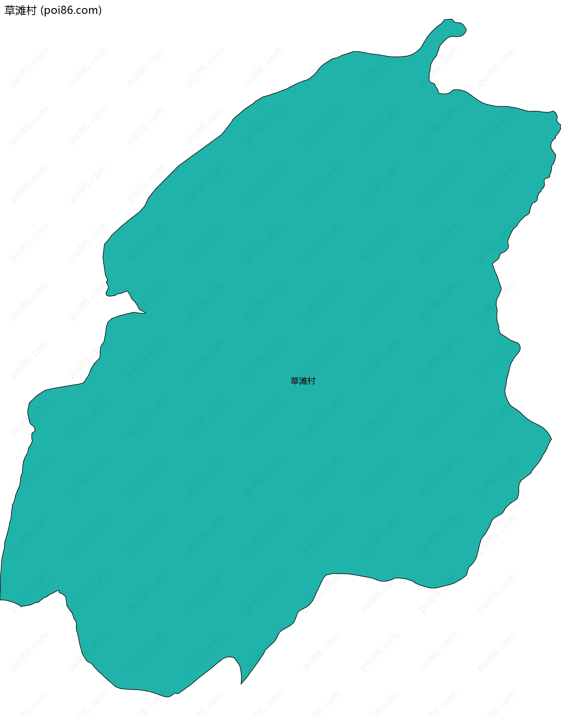 草滩村边界地图