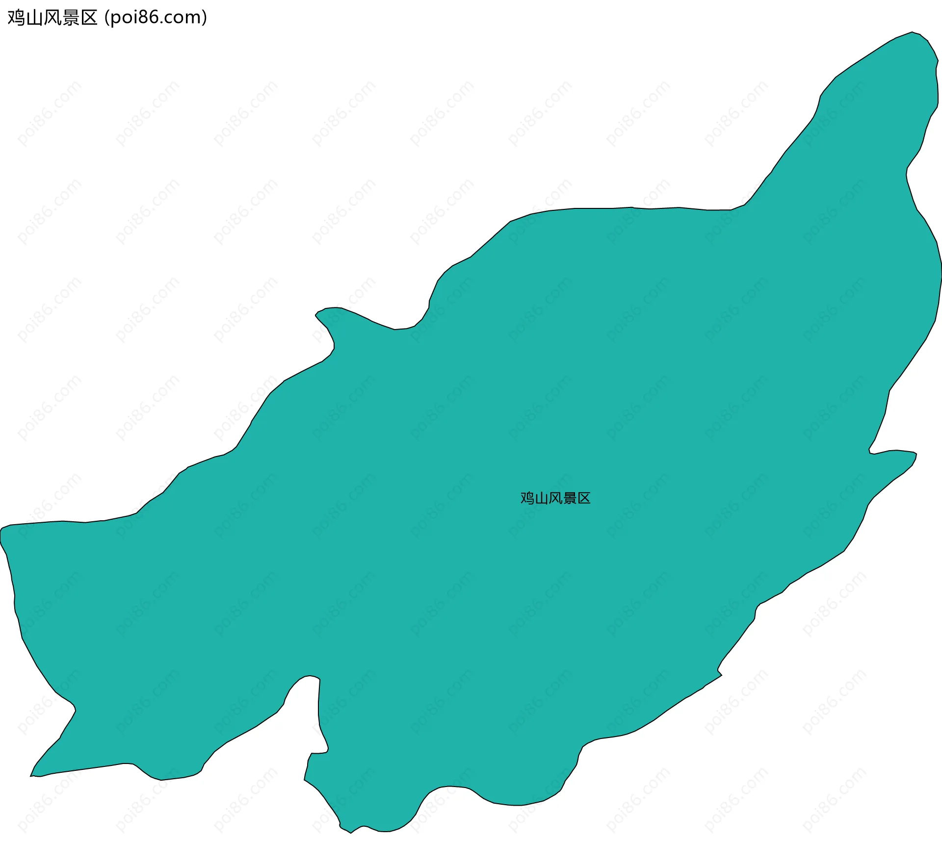 鸡山风景区边界地图