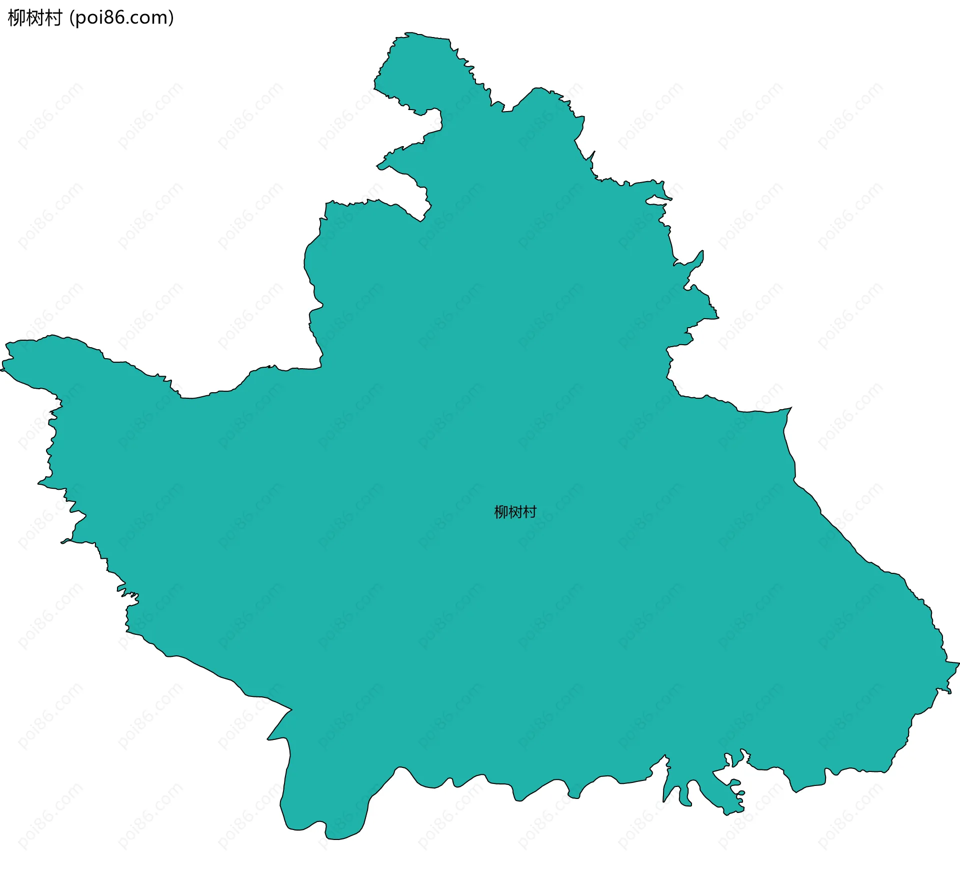 柳树村边界地图