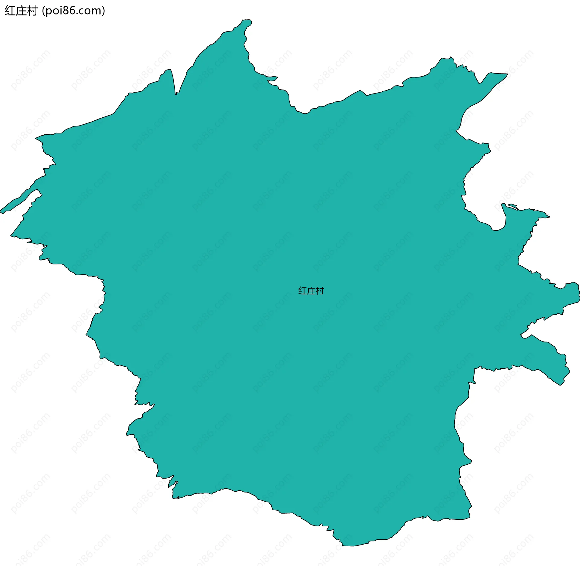 红庄村边界地图