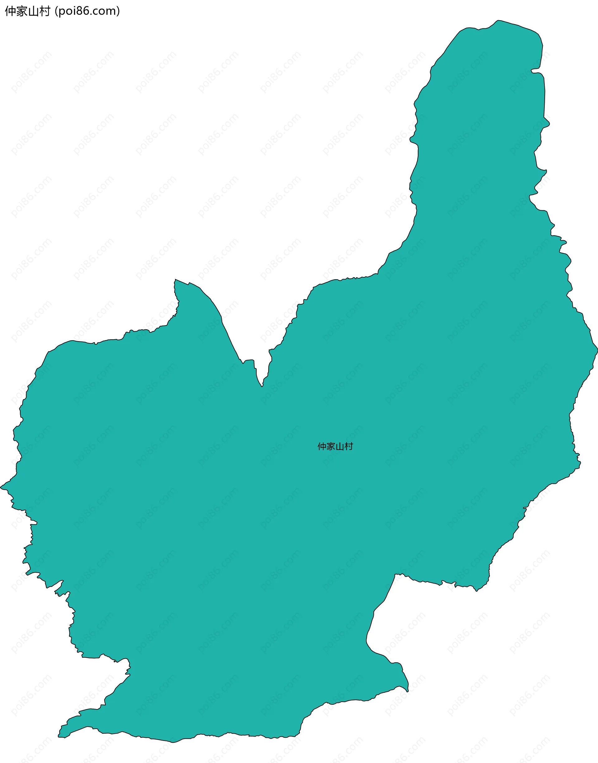 仲家山村边界地图