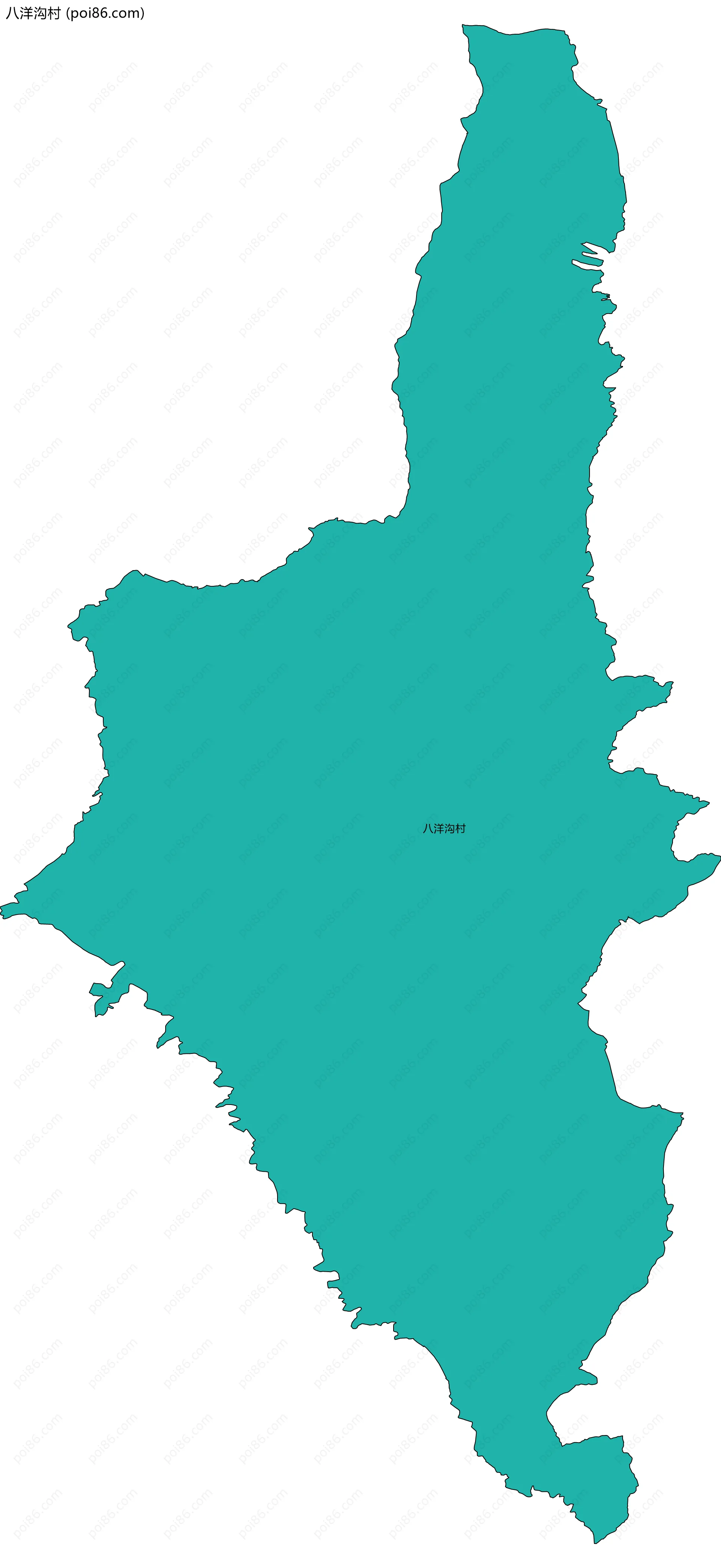 八洋沟村边界地图