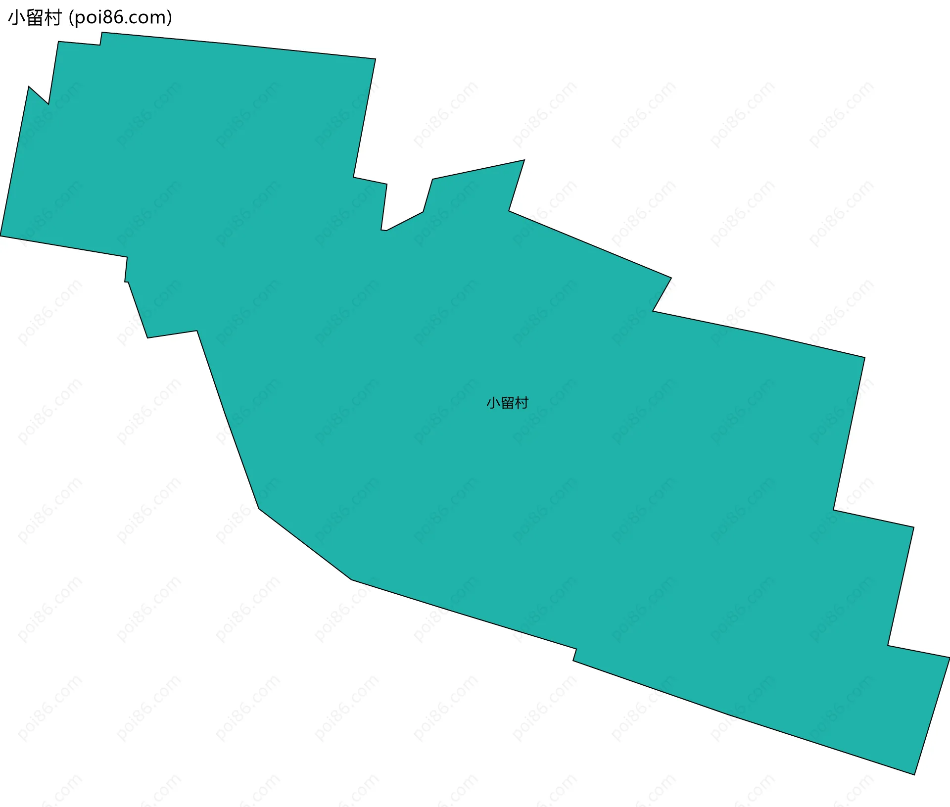 小留村边界地图