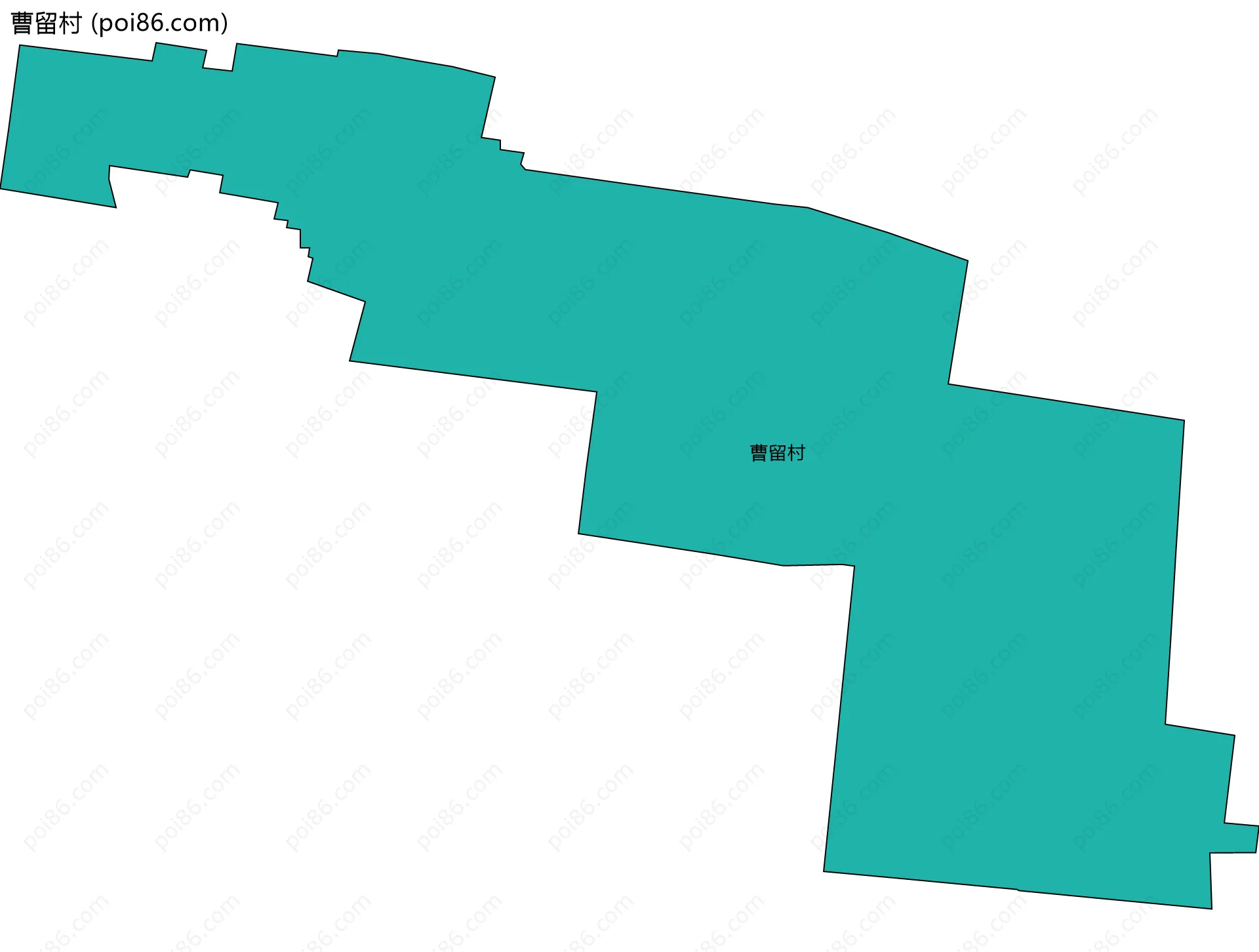 曹留村边界地图