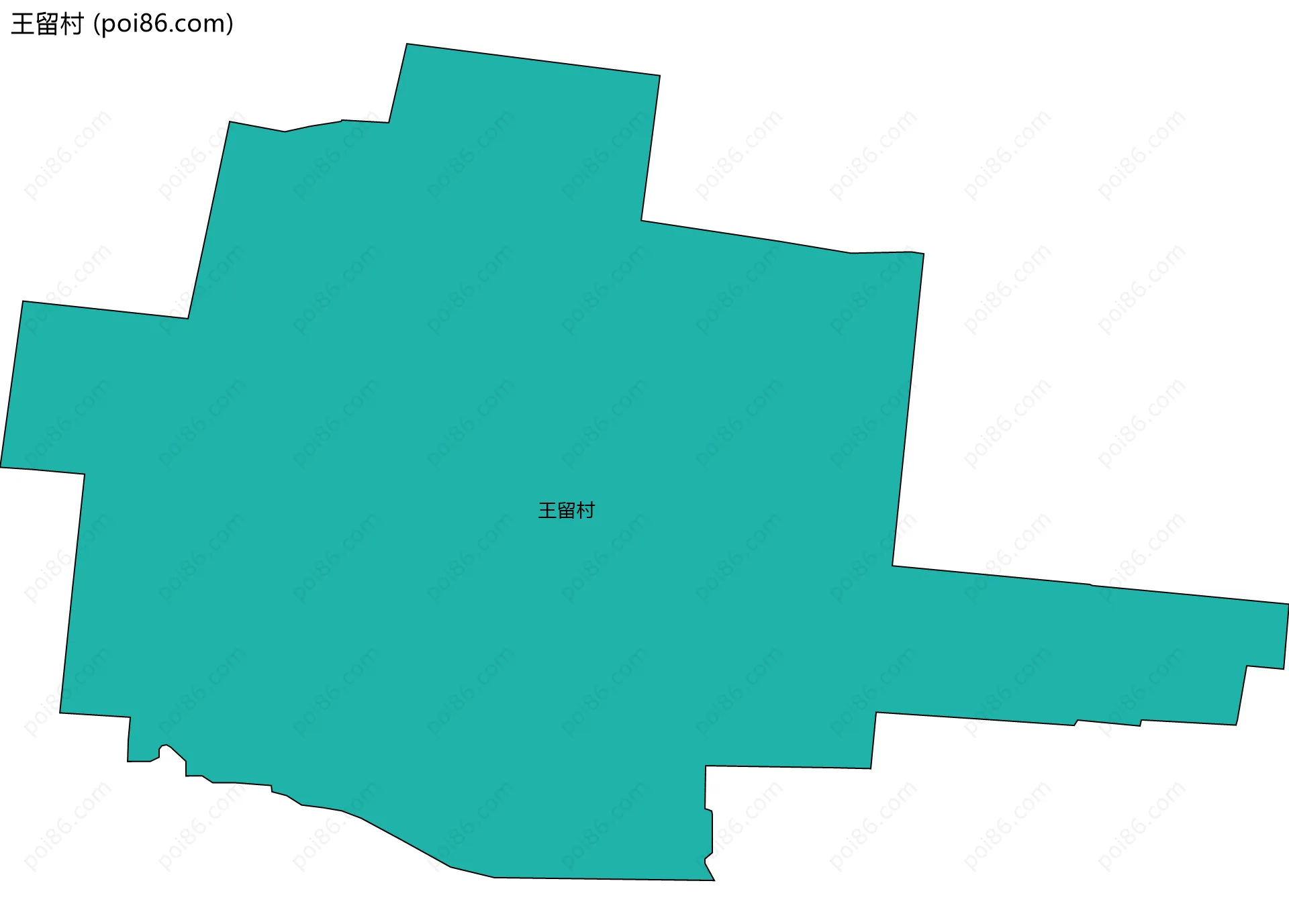 王留村边界地图