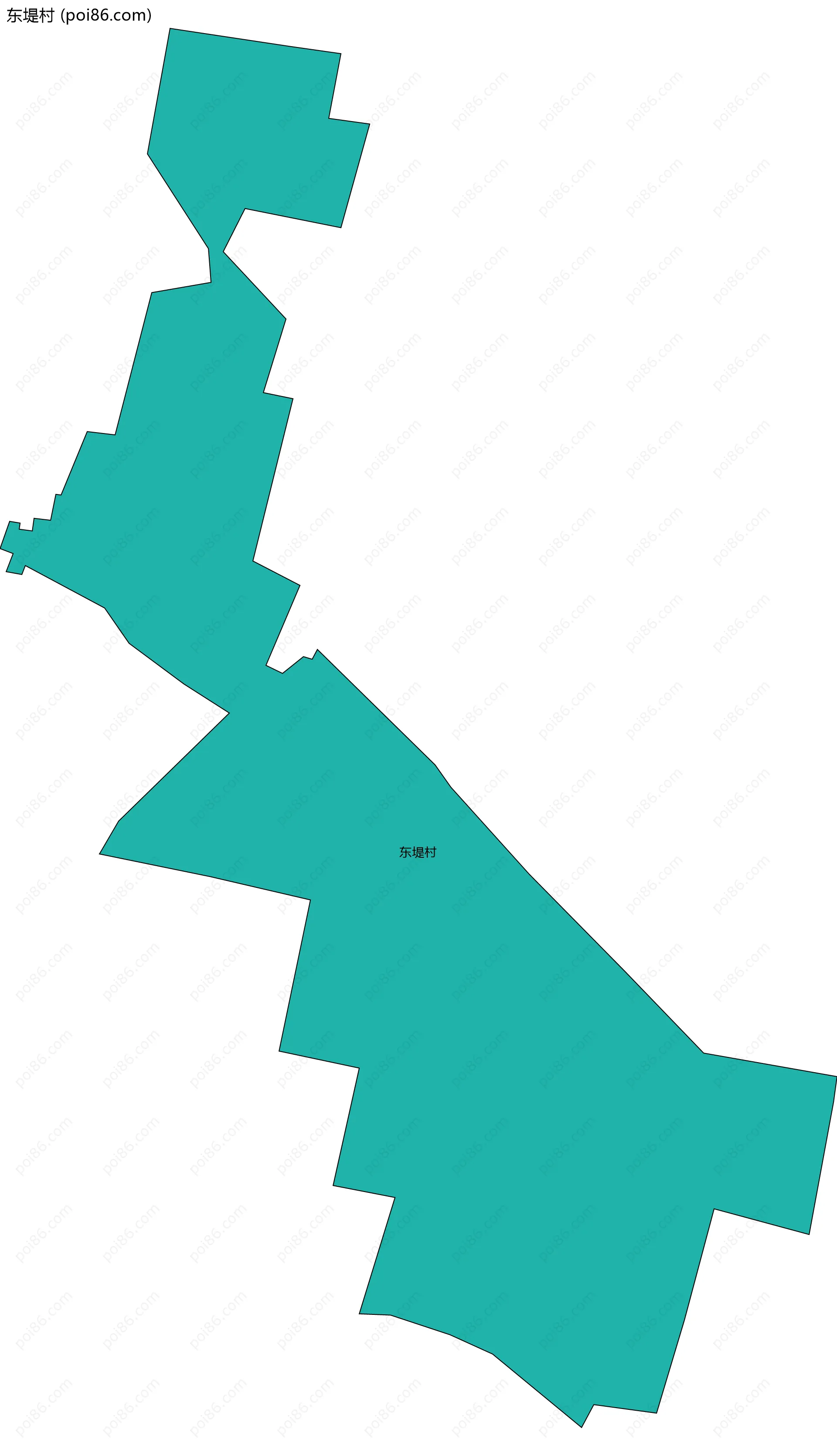 东堤村边界地图