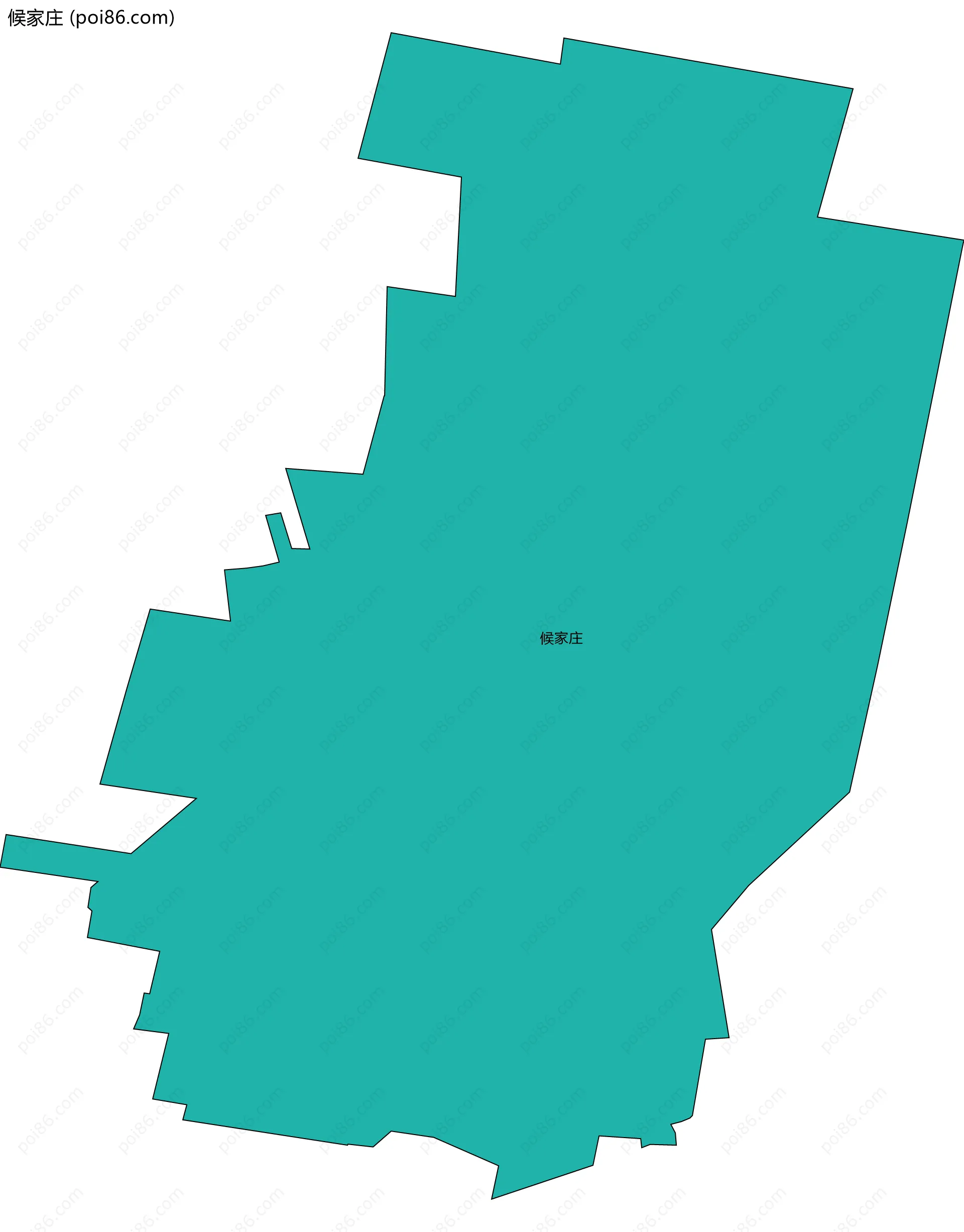 候家庄边界地图