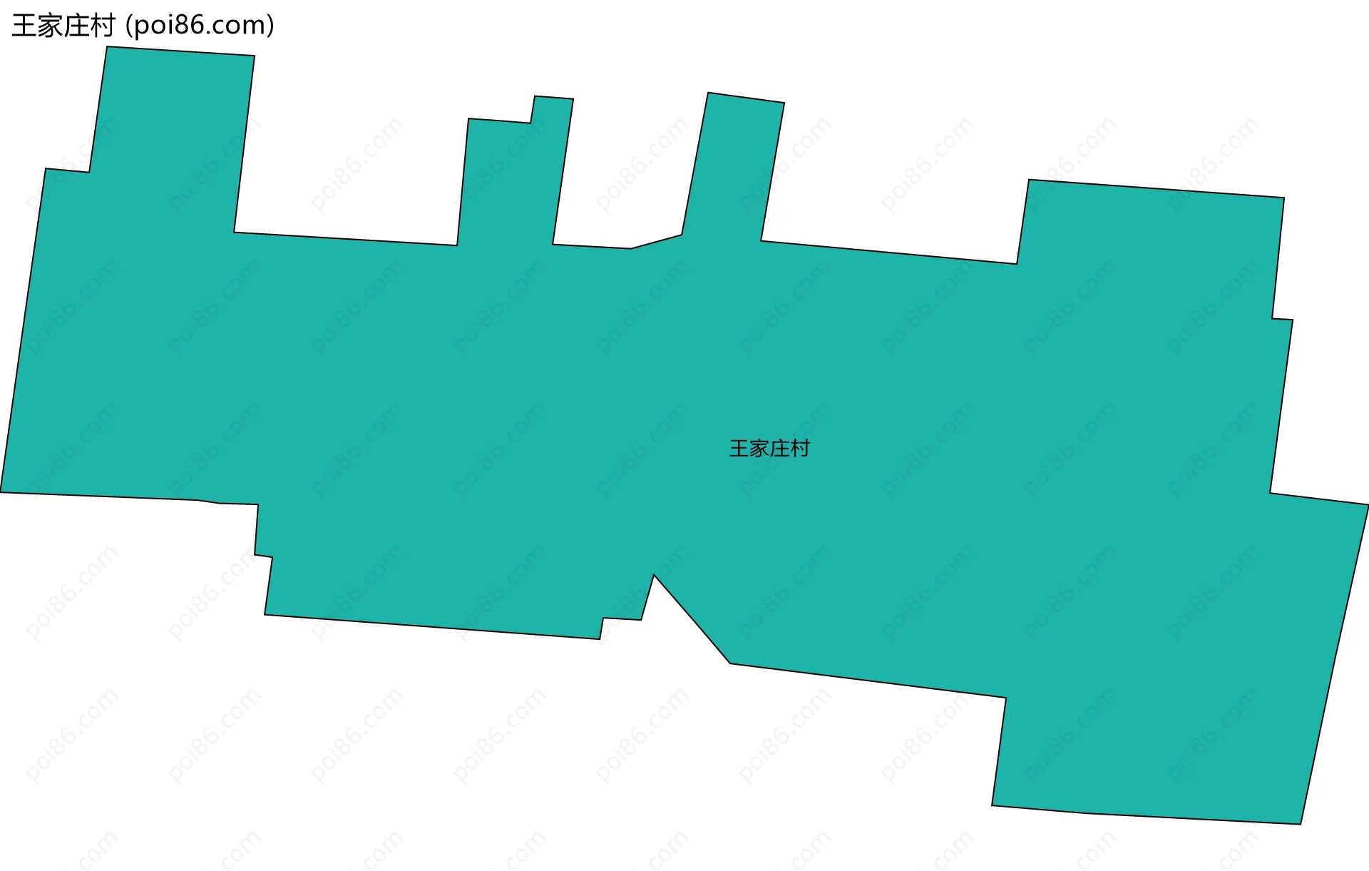 王家庄村边界地图