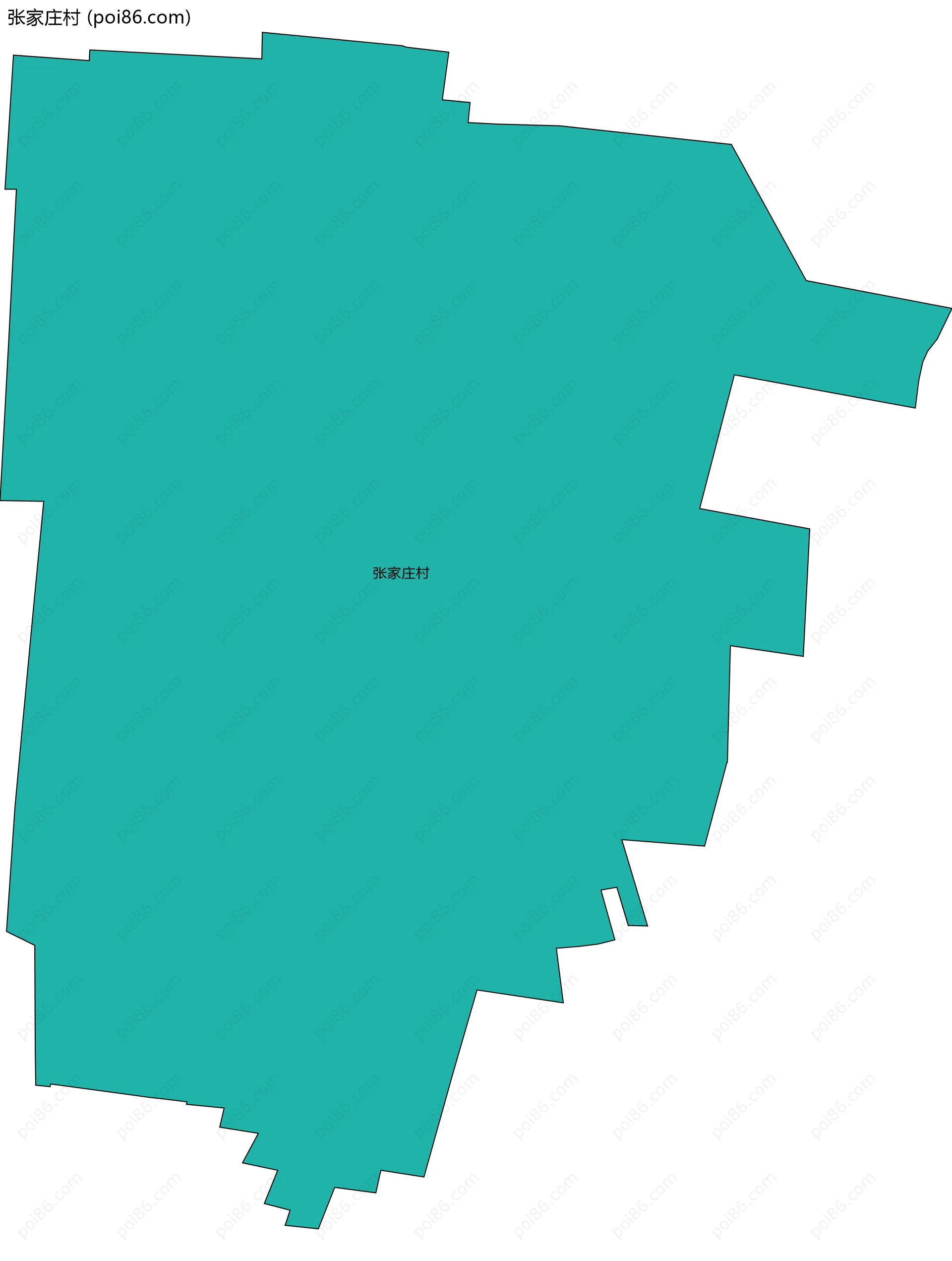 张家庄村边界地图