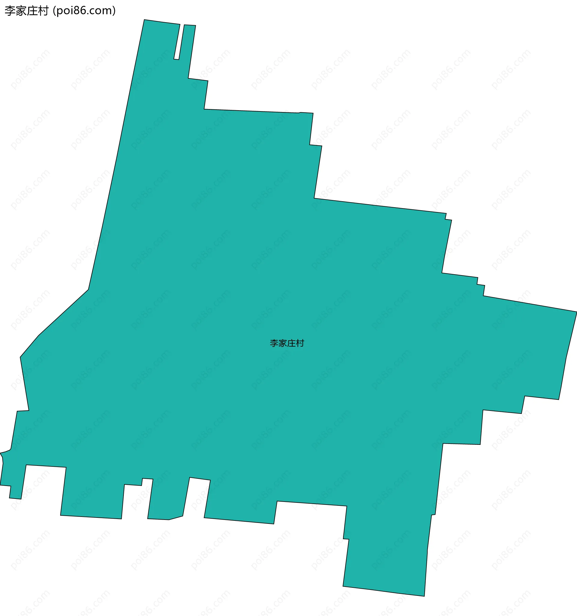 李家庄村边界地图