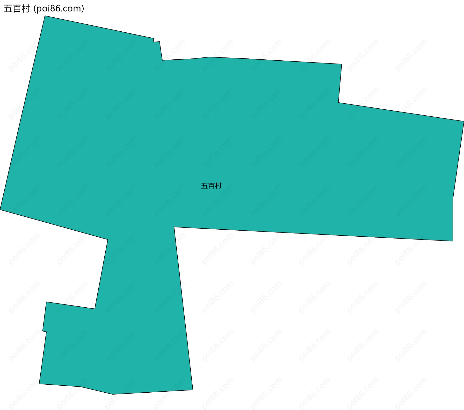 五百村边界地图