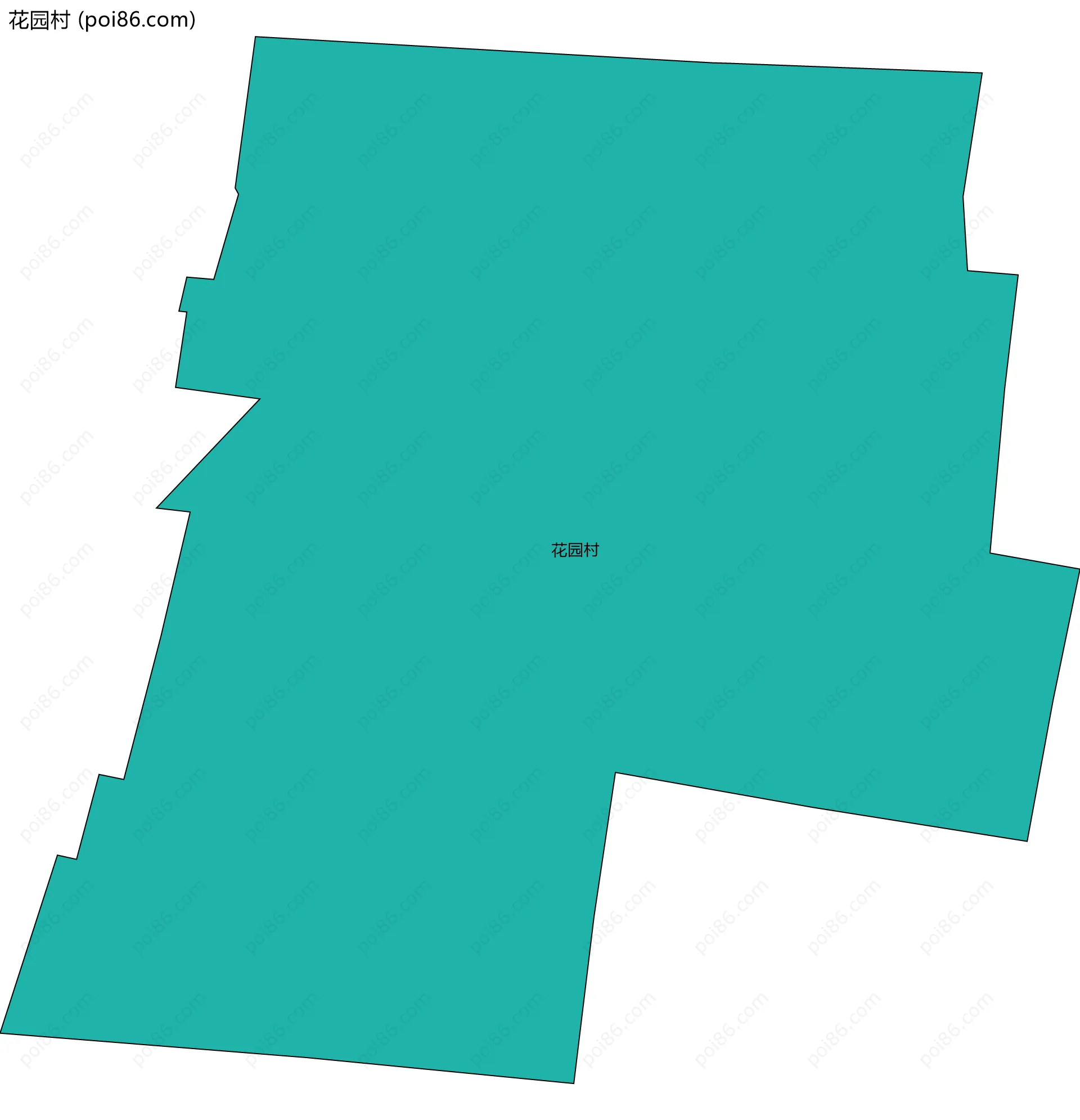 花园村边界地图