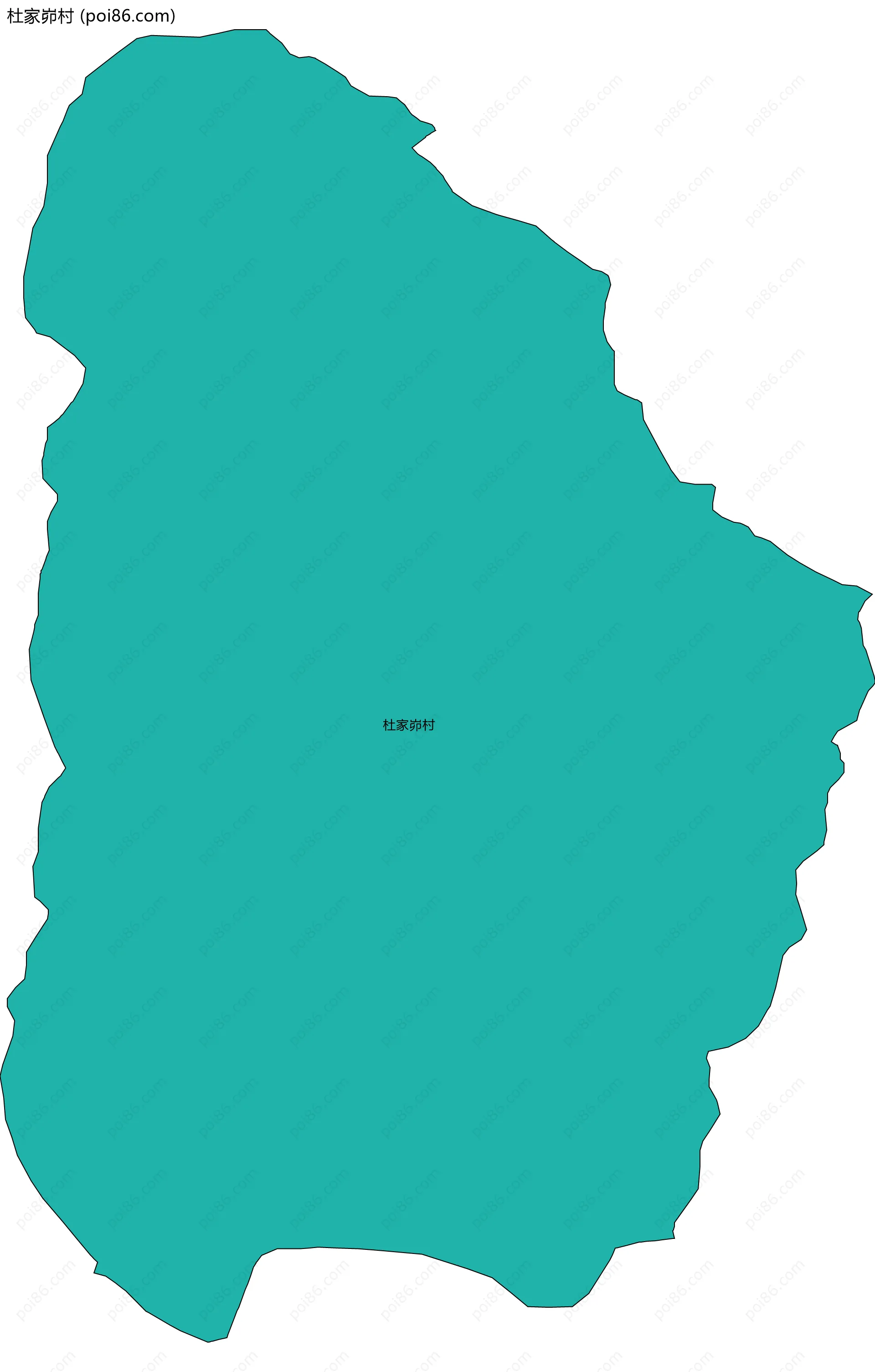 杜家峁村边界地图