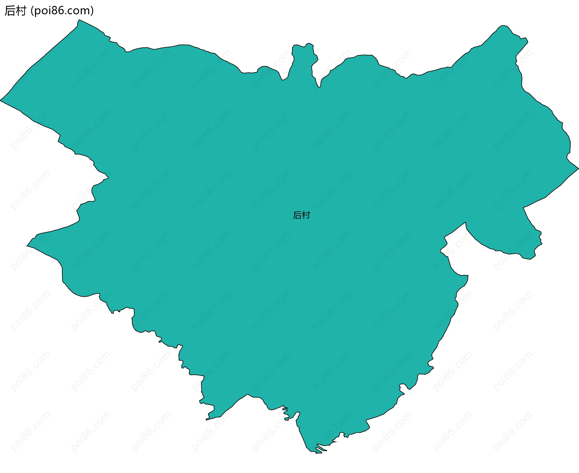 后村边界地图