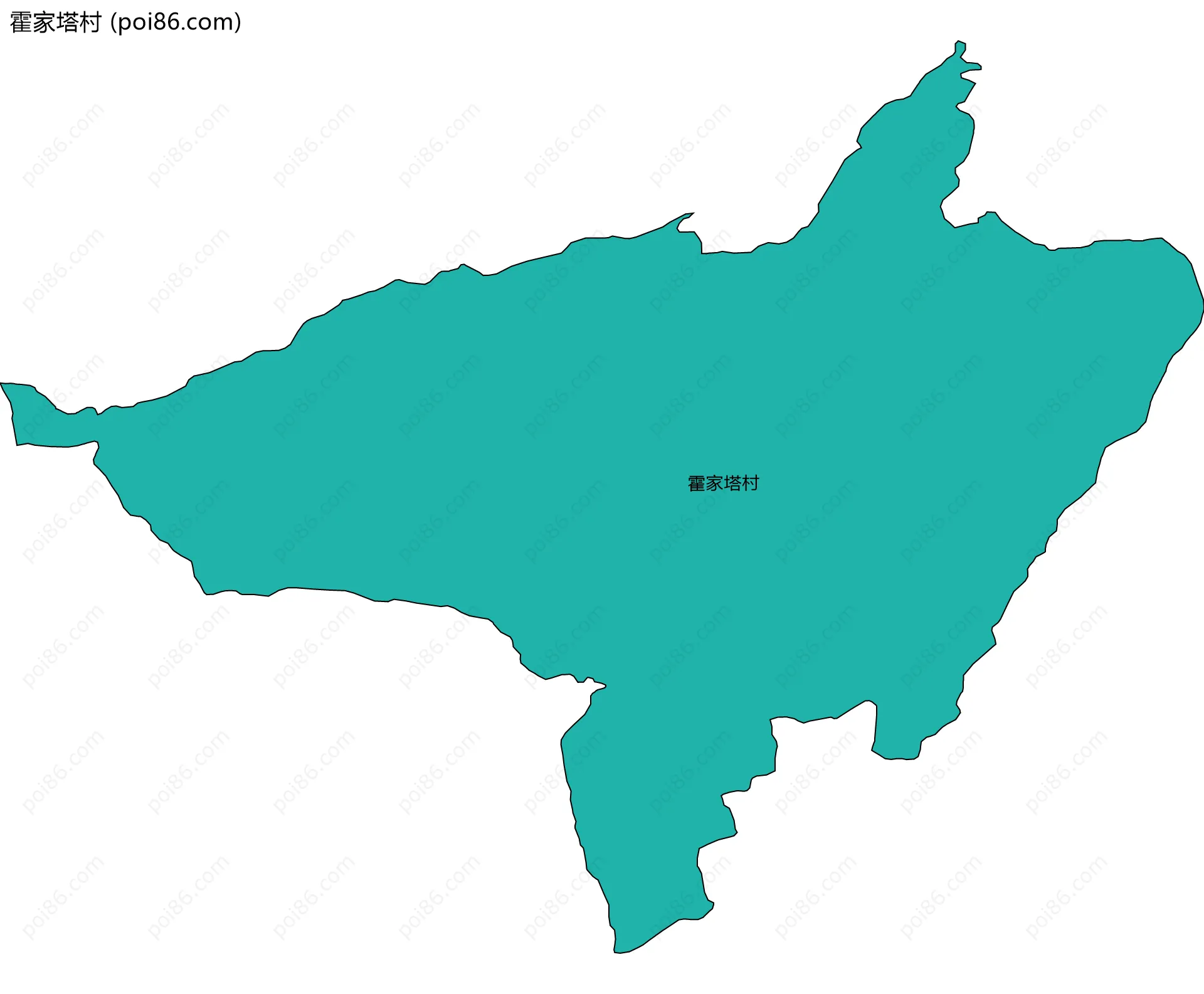 霍家塔村边界地图