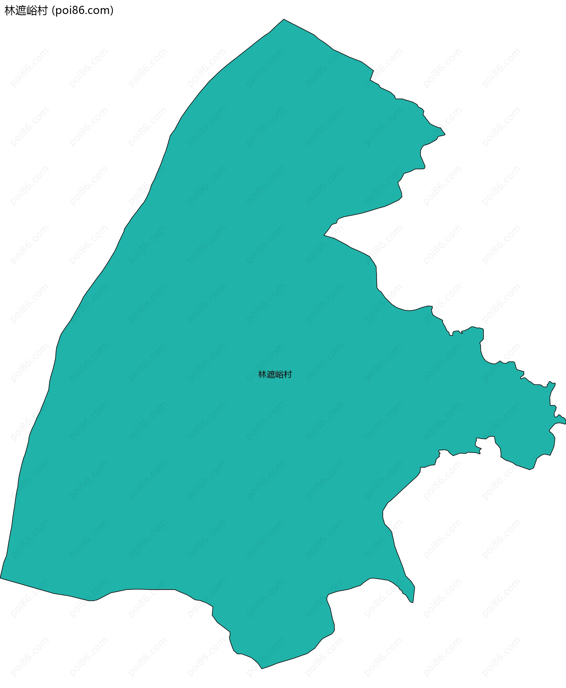 林遮峪村边界地图