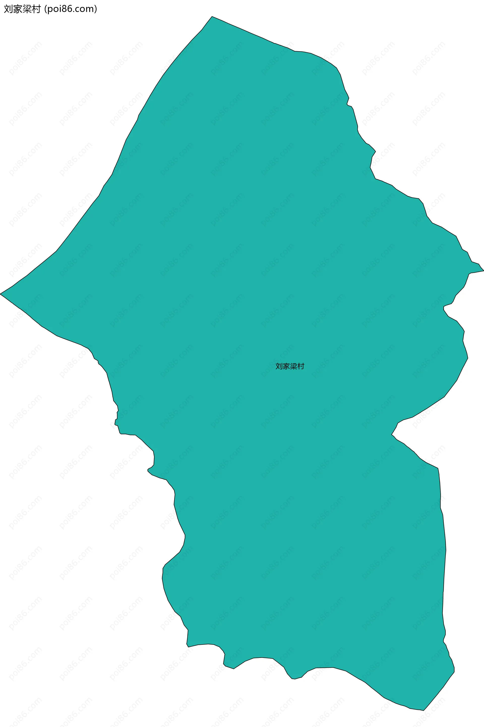 刘家梁村边界地图