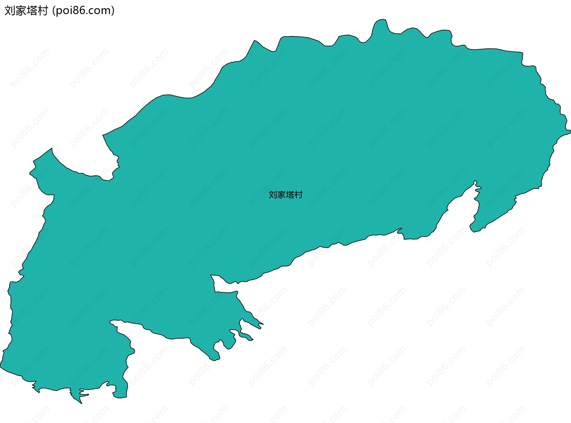 刘家塔村边界地图