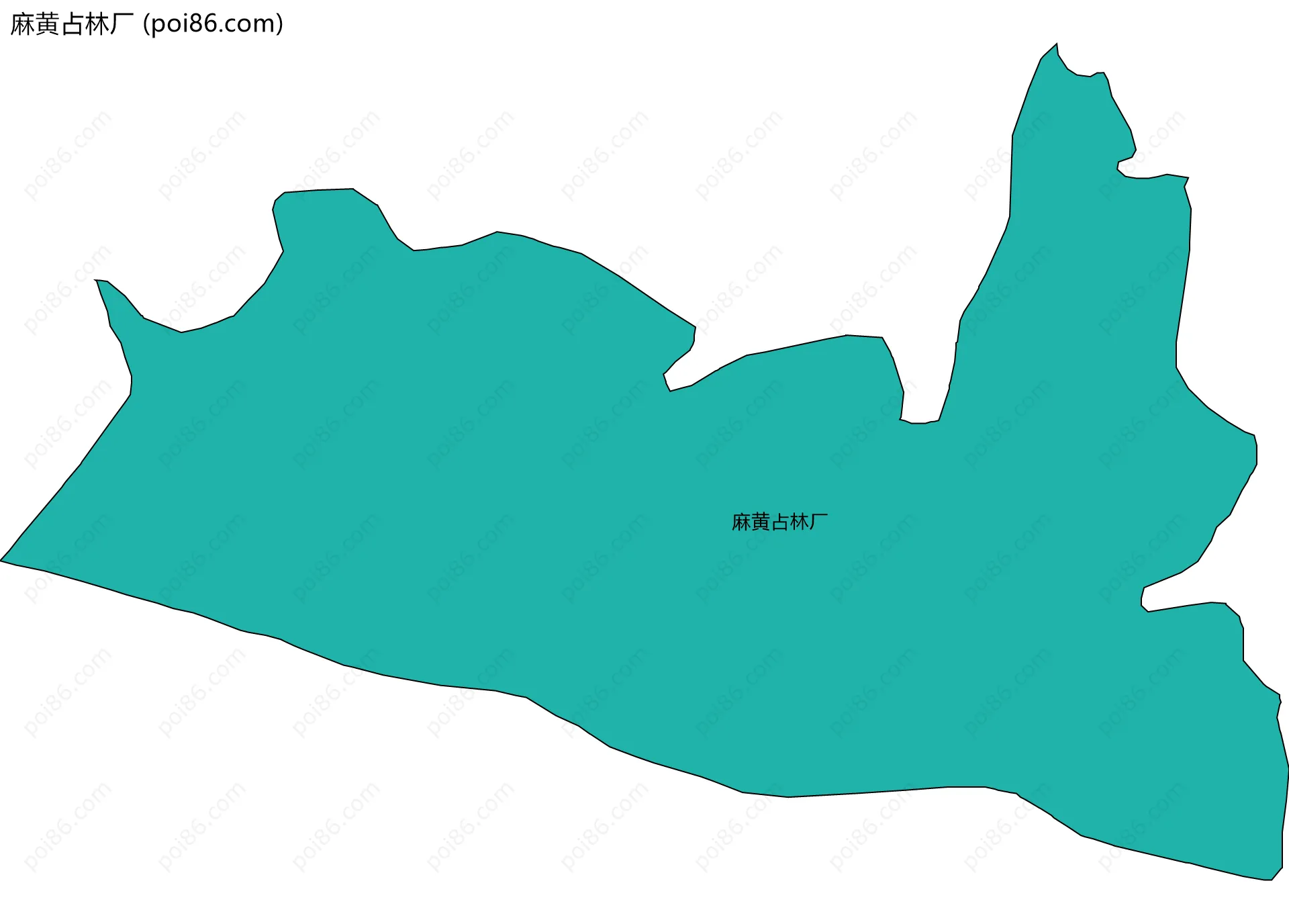 麻黄占林厂边界地图