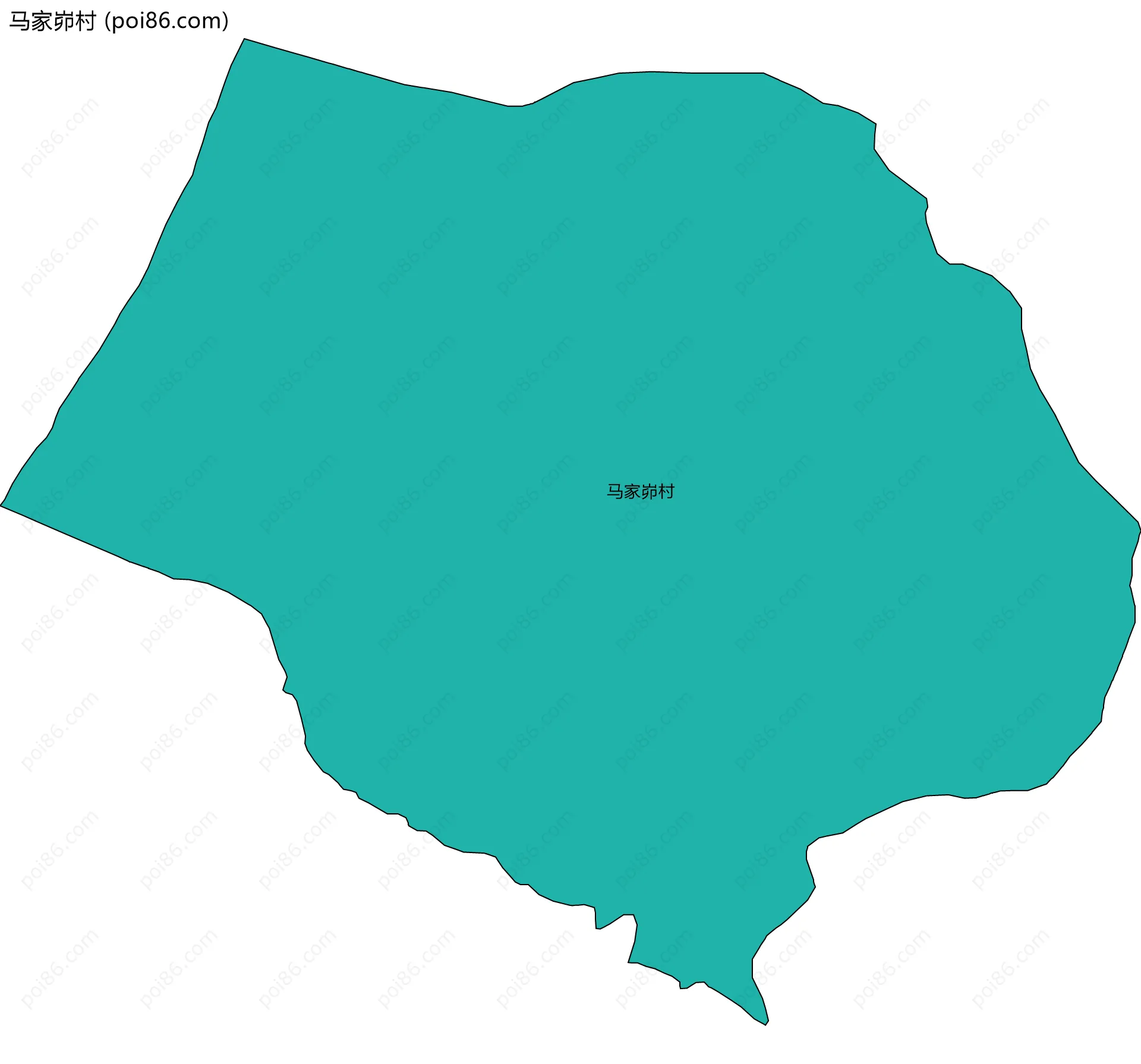 马家峁村边界地图