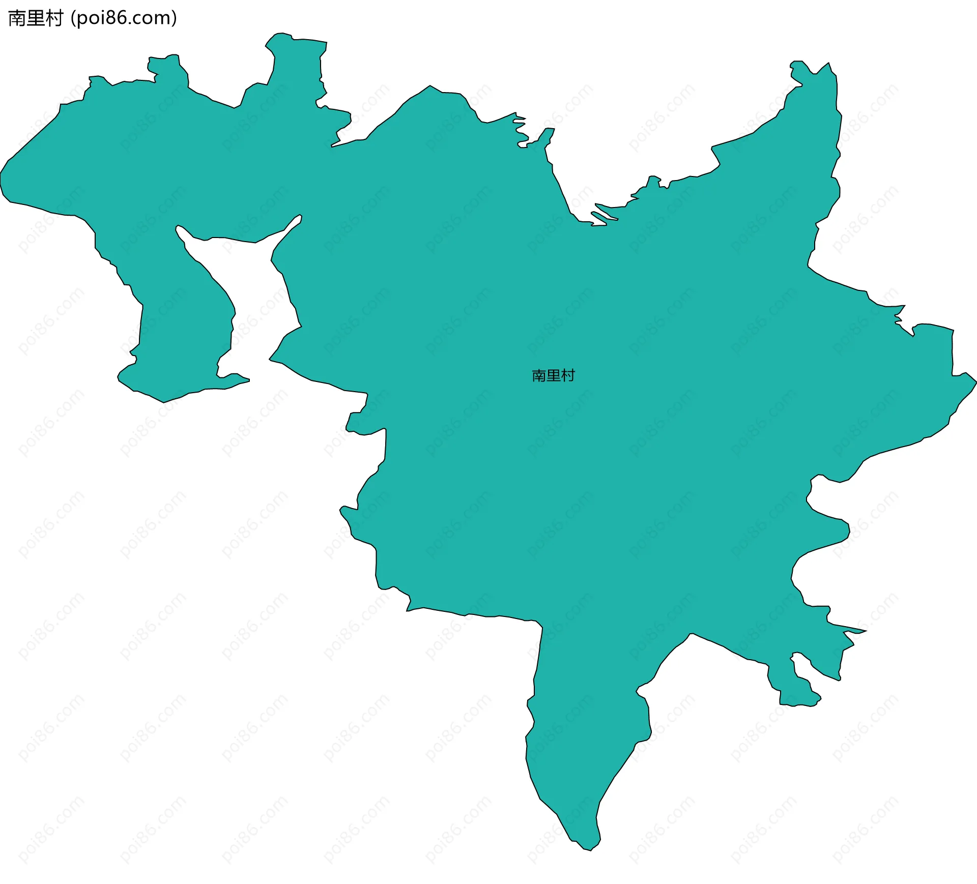 南里村边界地图