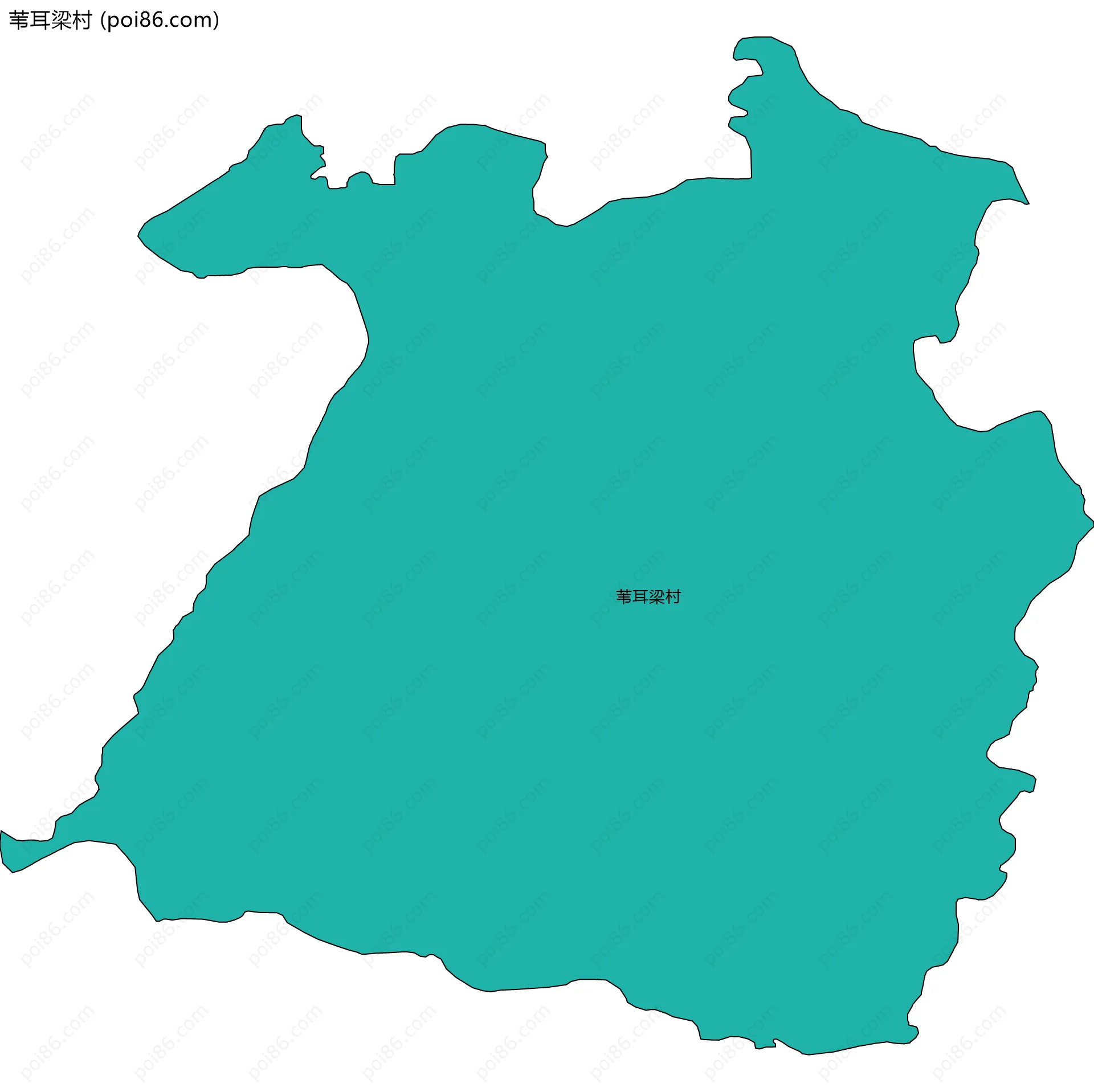 苇耳梁村边界地图