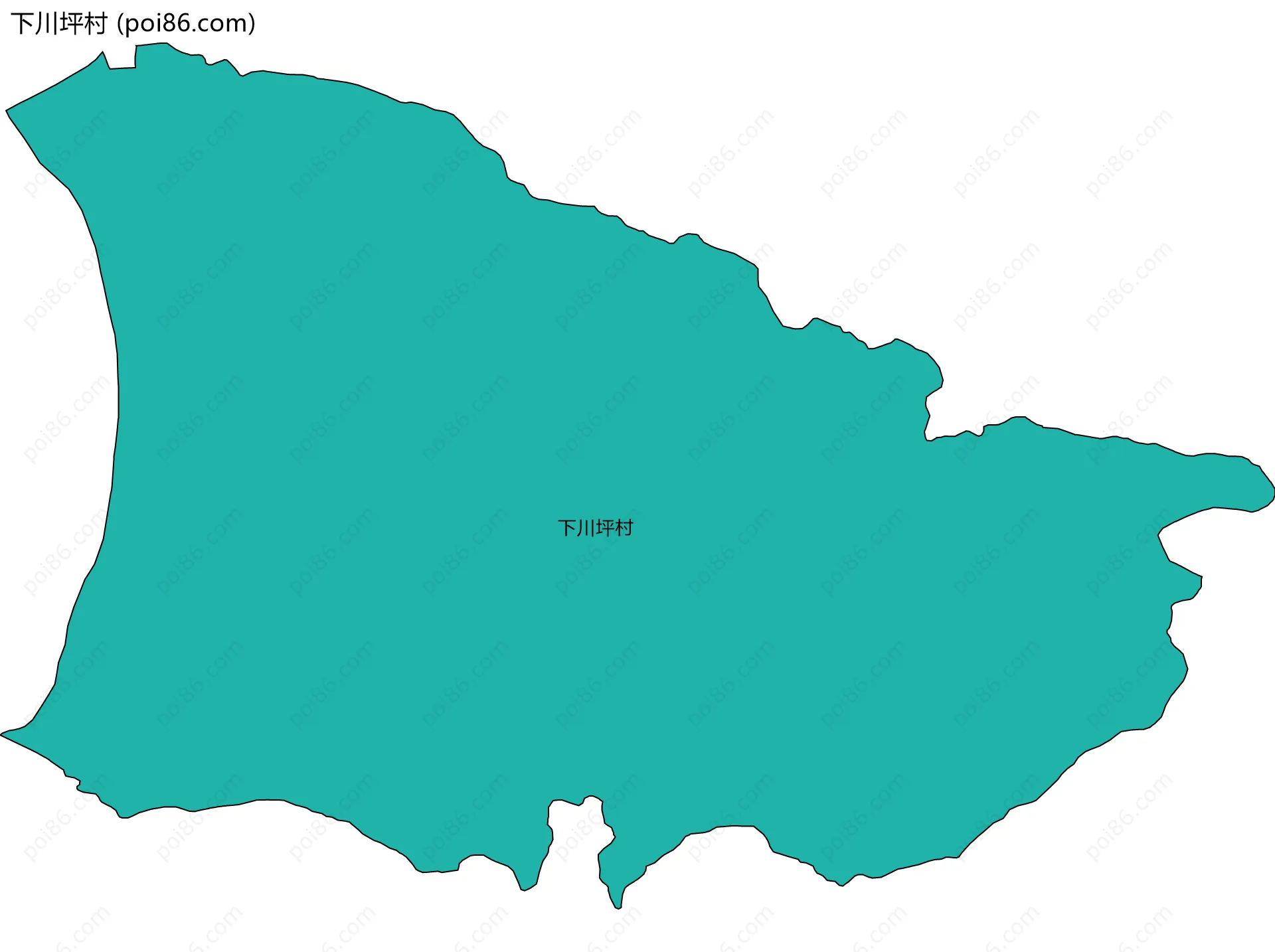 下川坪村边界地图