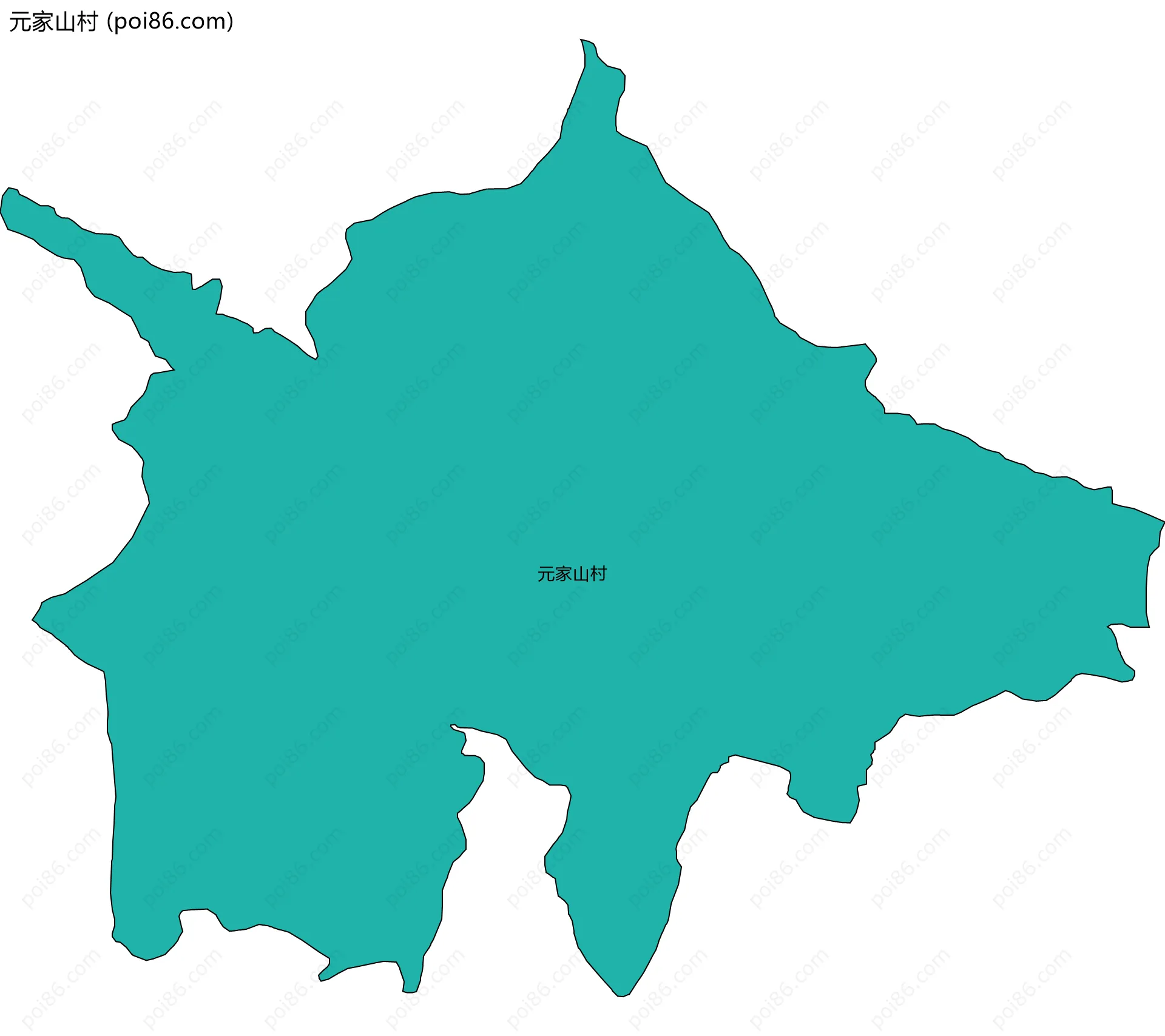 元家山村边界地图