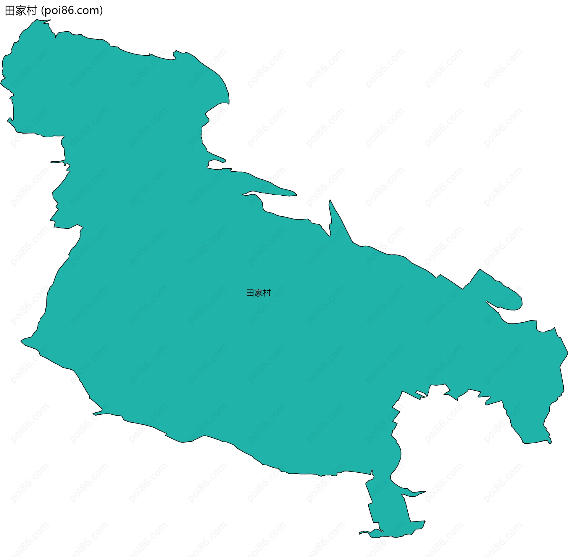 田家村边界地图