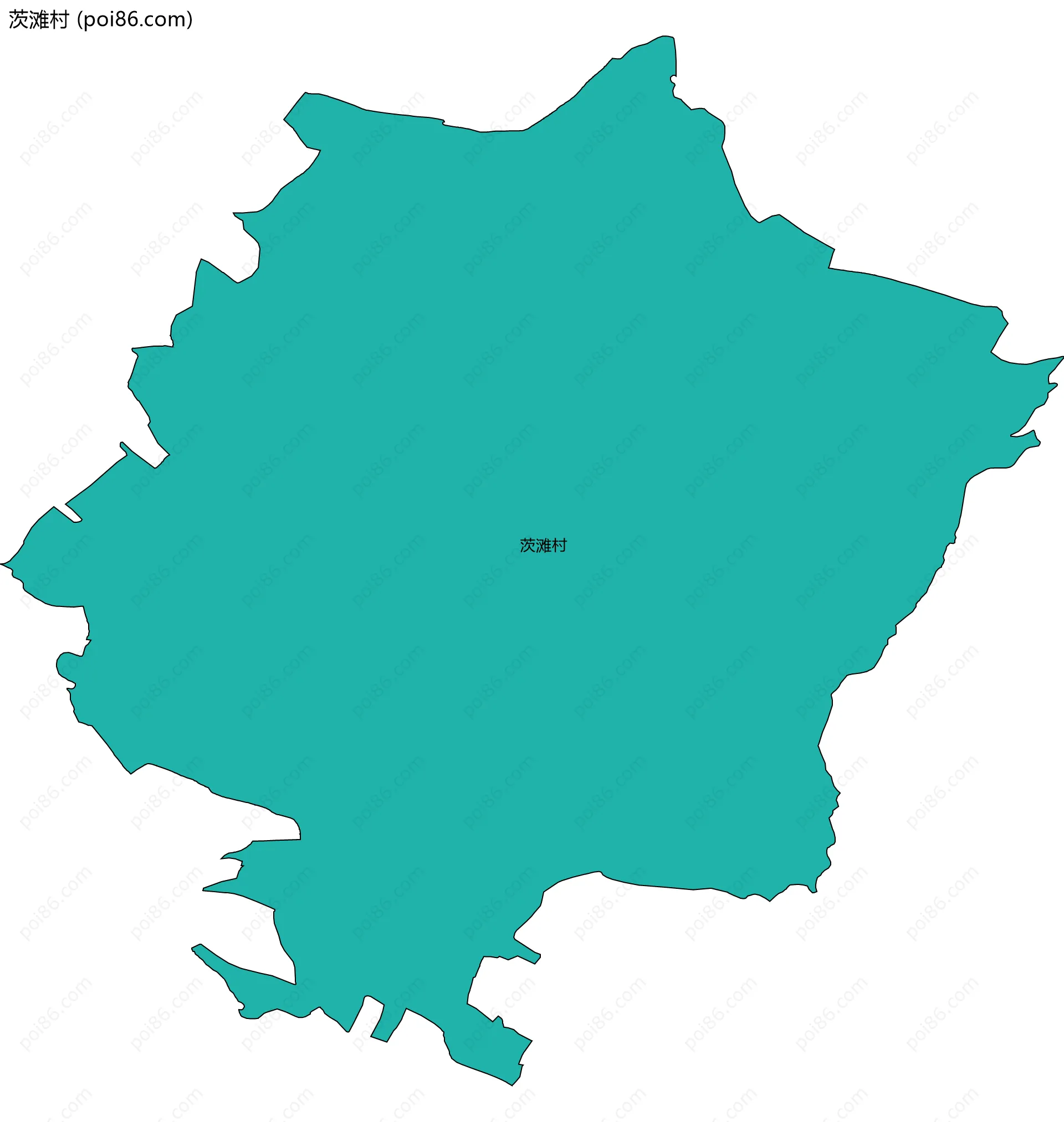 茨滩村边界地图