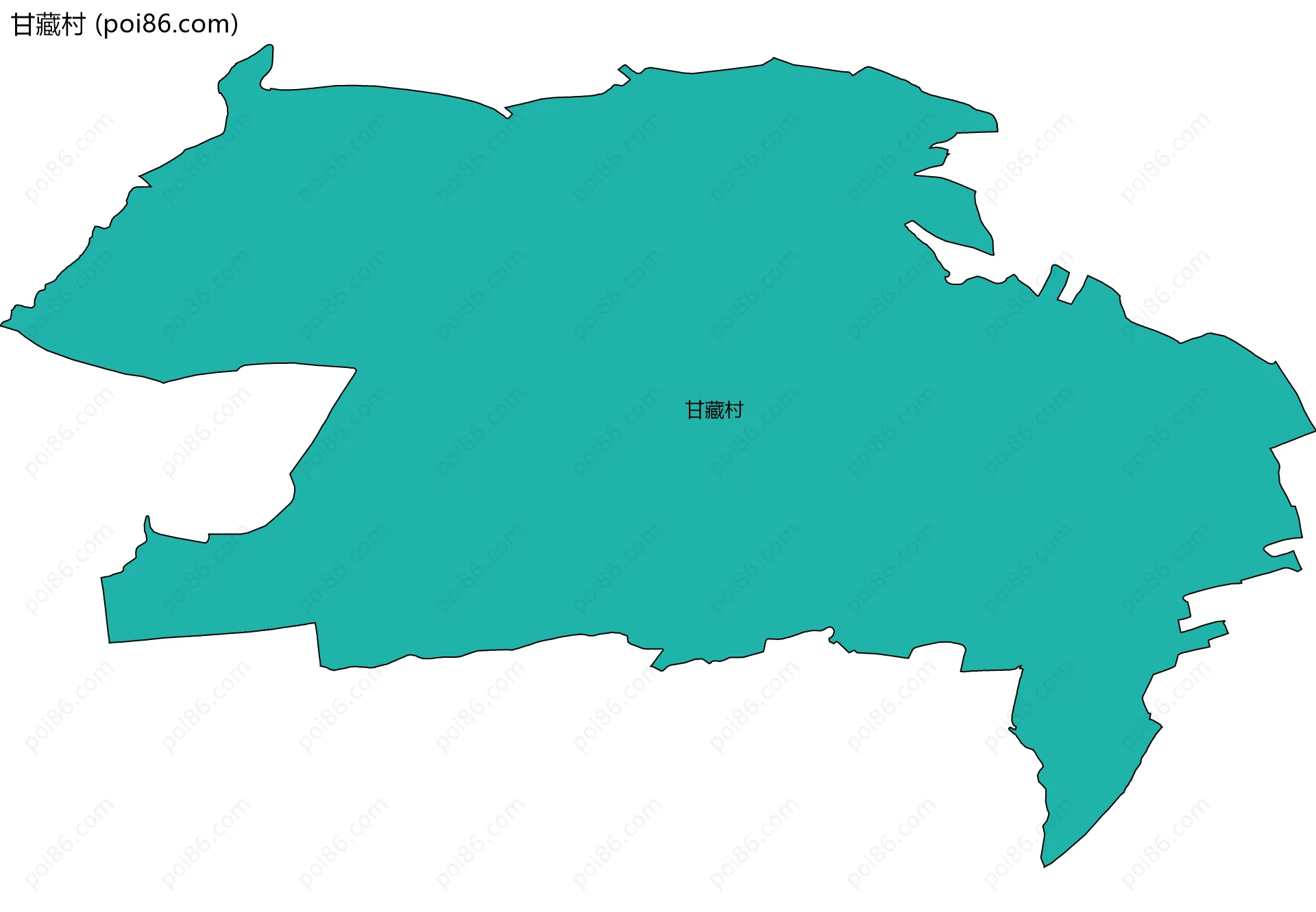 甘藏村边界地图