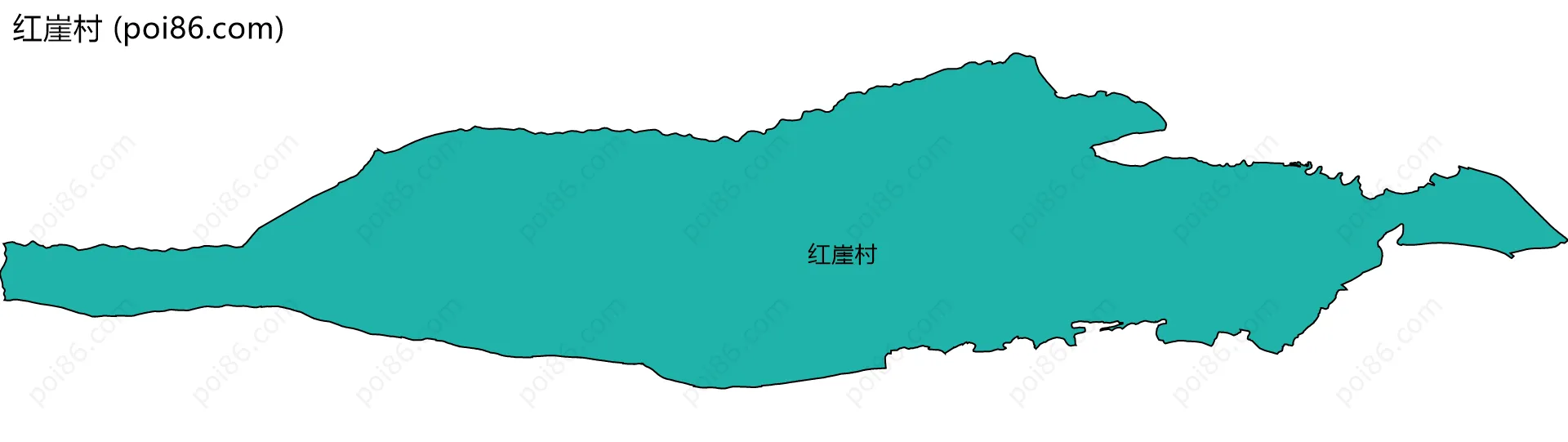红崖村边界地图