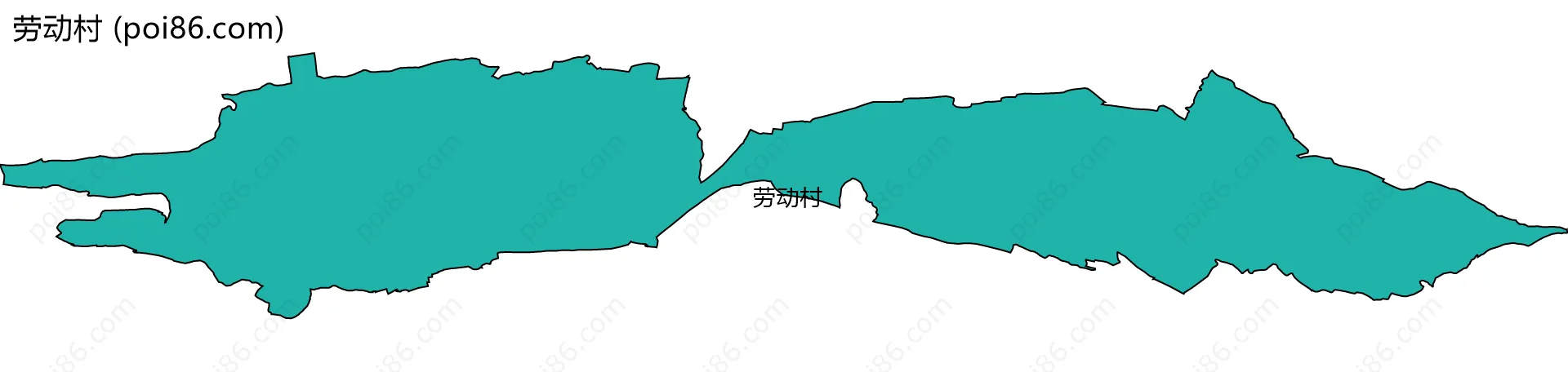 劳动村边界地图