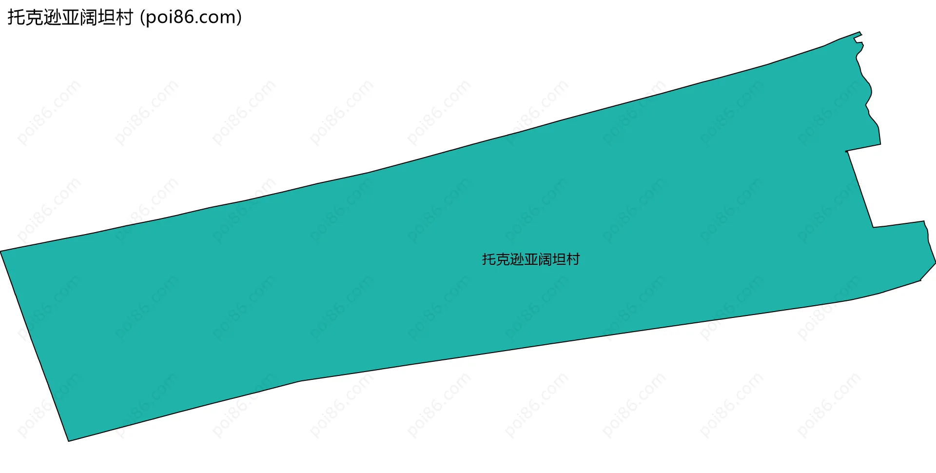 托克逊亚阔坦村边界地图