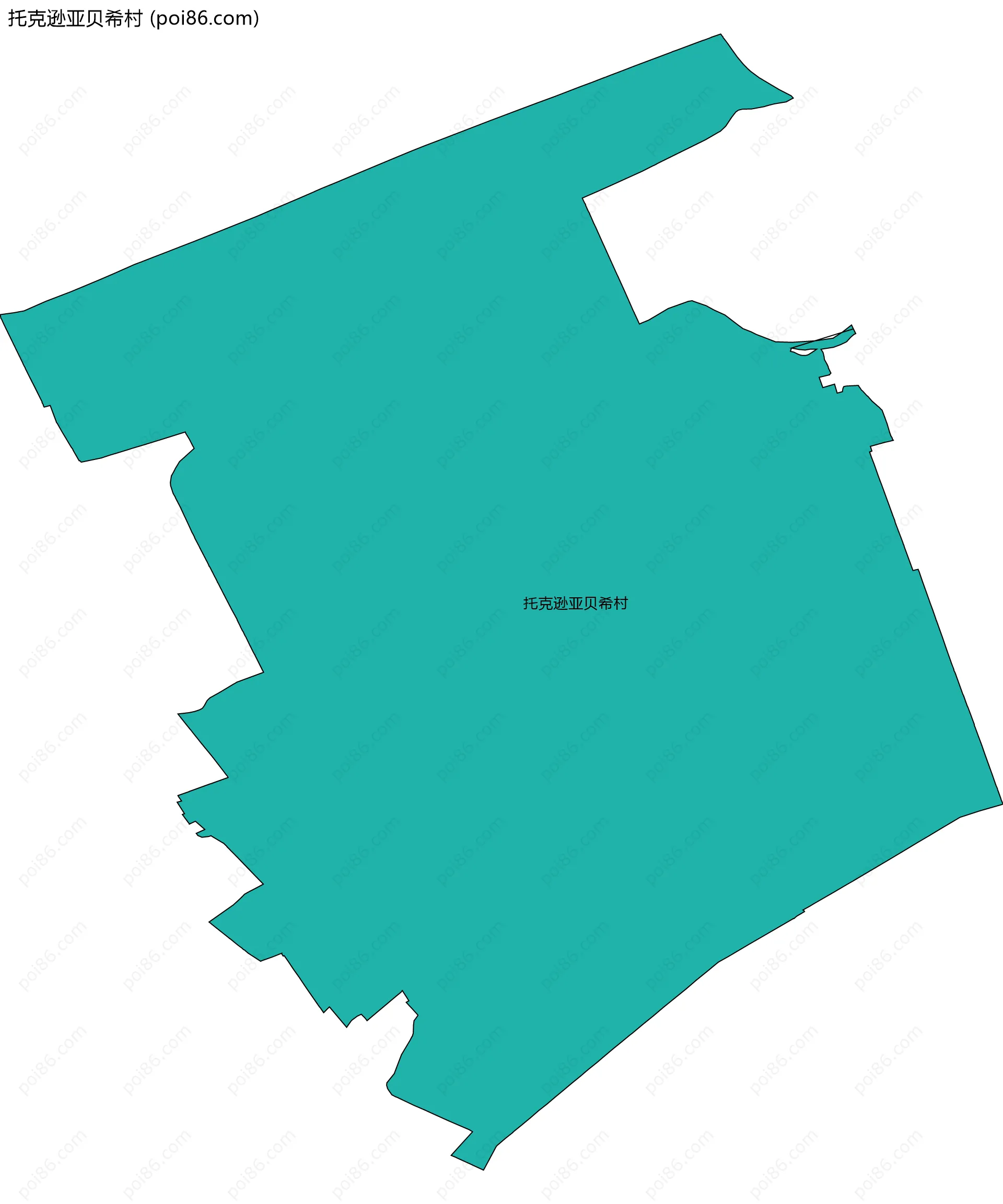 托克逊亚贝希村边界地图