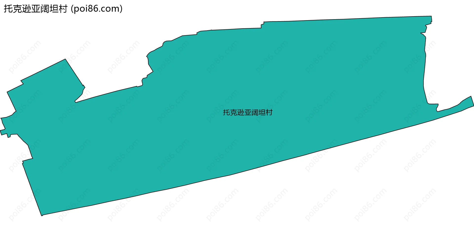 托克逊亚阔坦村边界地图