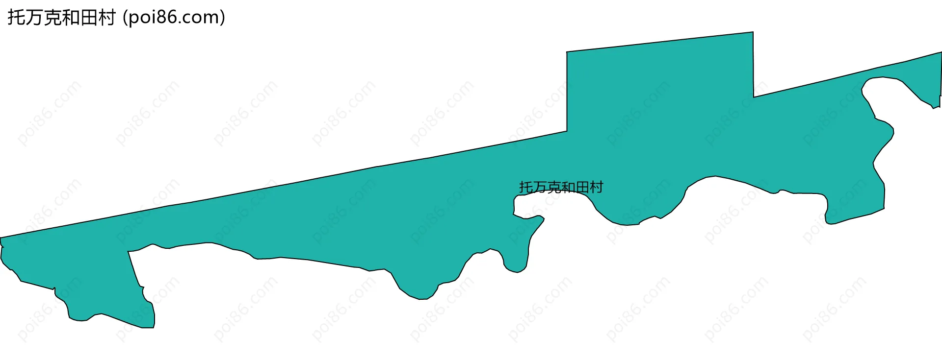 托万克和田村边界地图