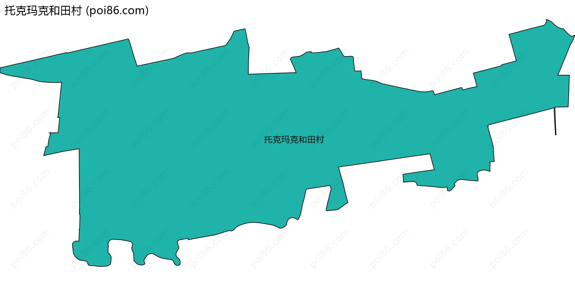 托克玛克和田村边界地图